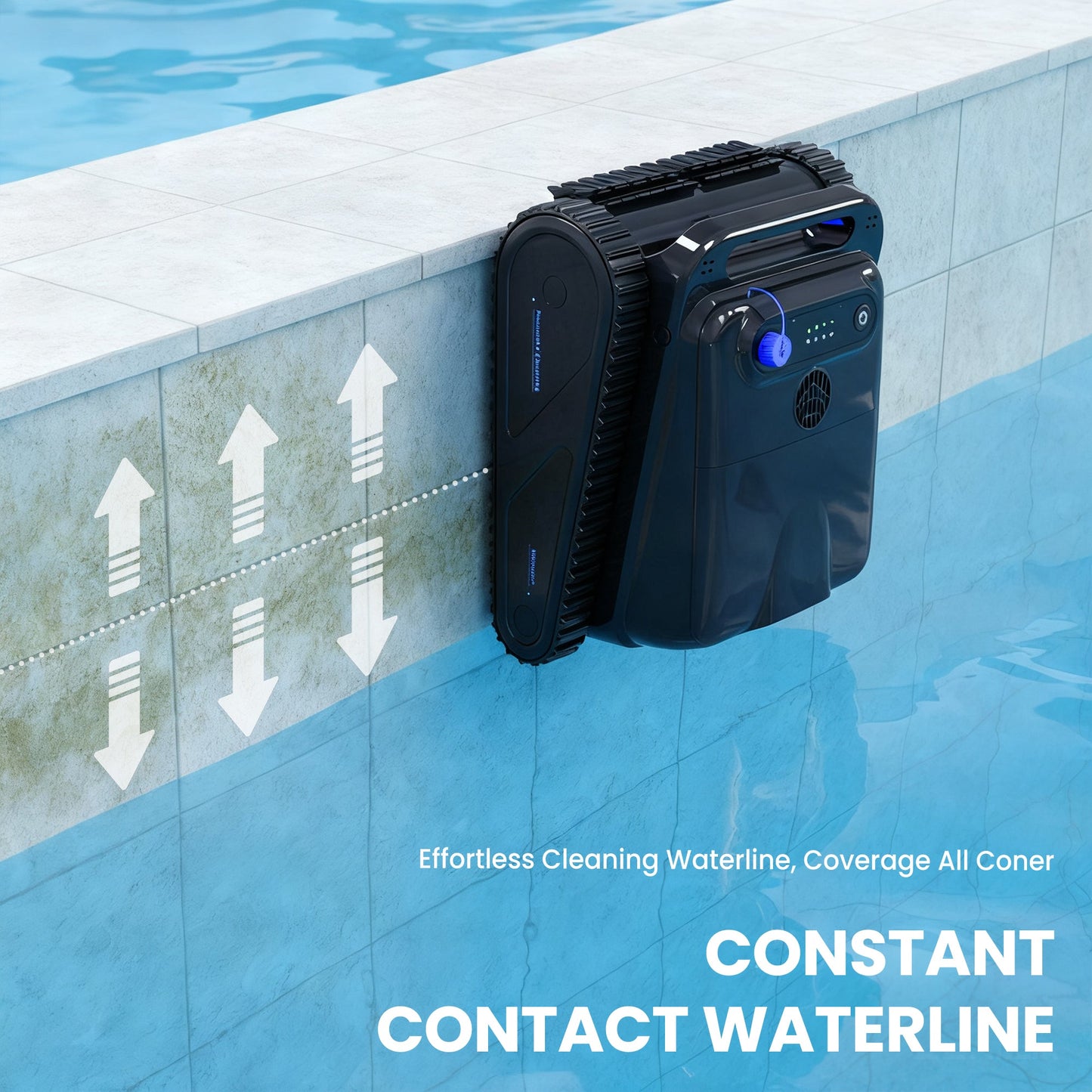 Advwin Cordless Robotic Pool Cleaner w/ Wall Climbing
