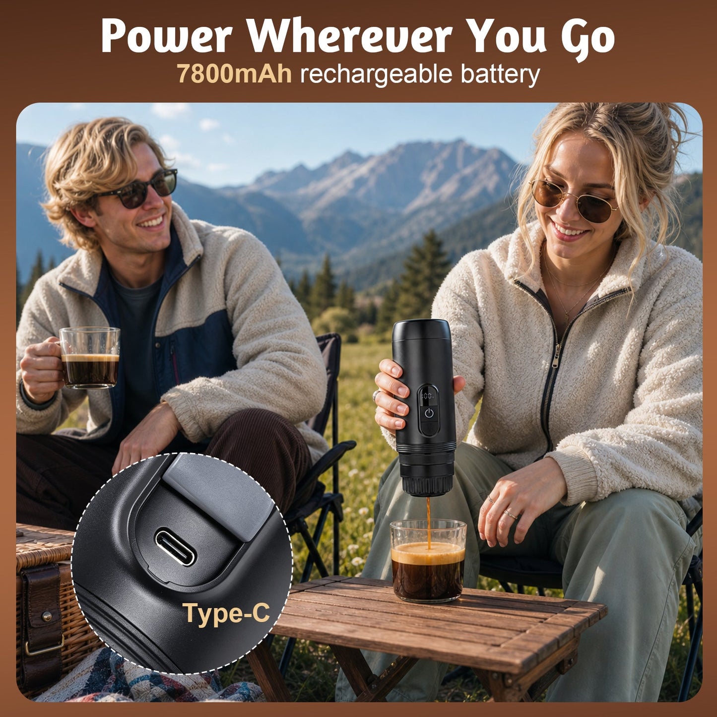 Advwin Portable Espresso Machine with Heating Function
