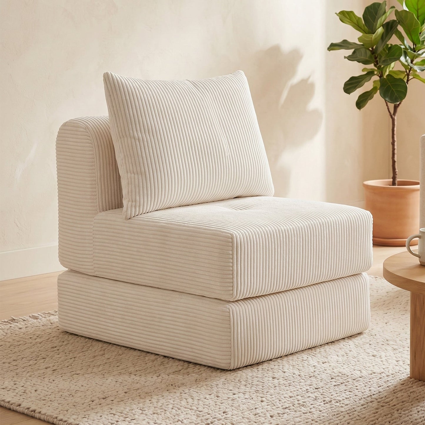 Advwin Stackable Corduroy Sofa Lounger