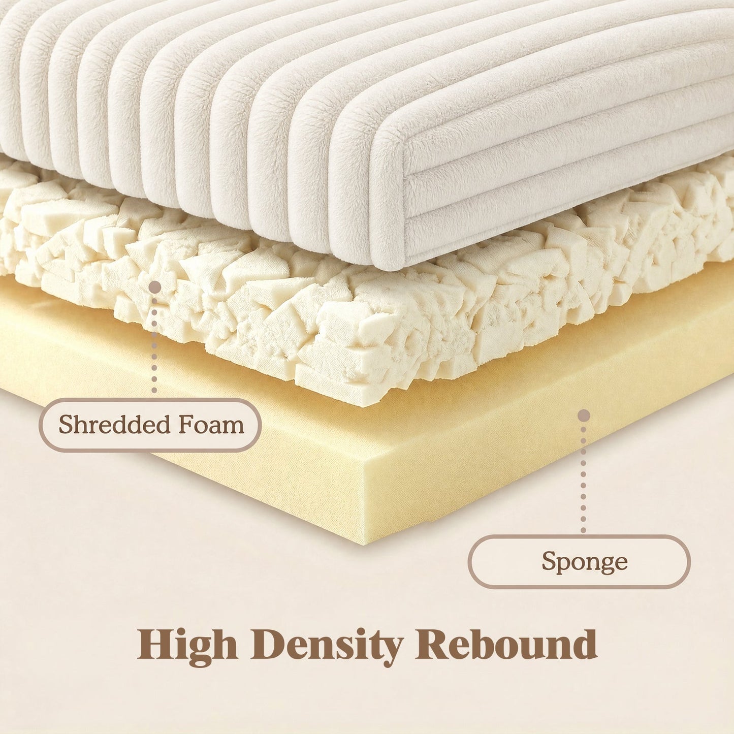 Advwin 2-in-1 Convertible Wide-Wale Corduroy Sofa Bed