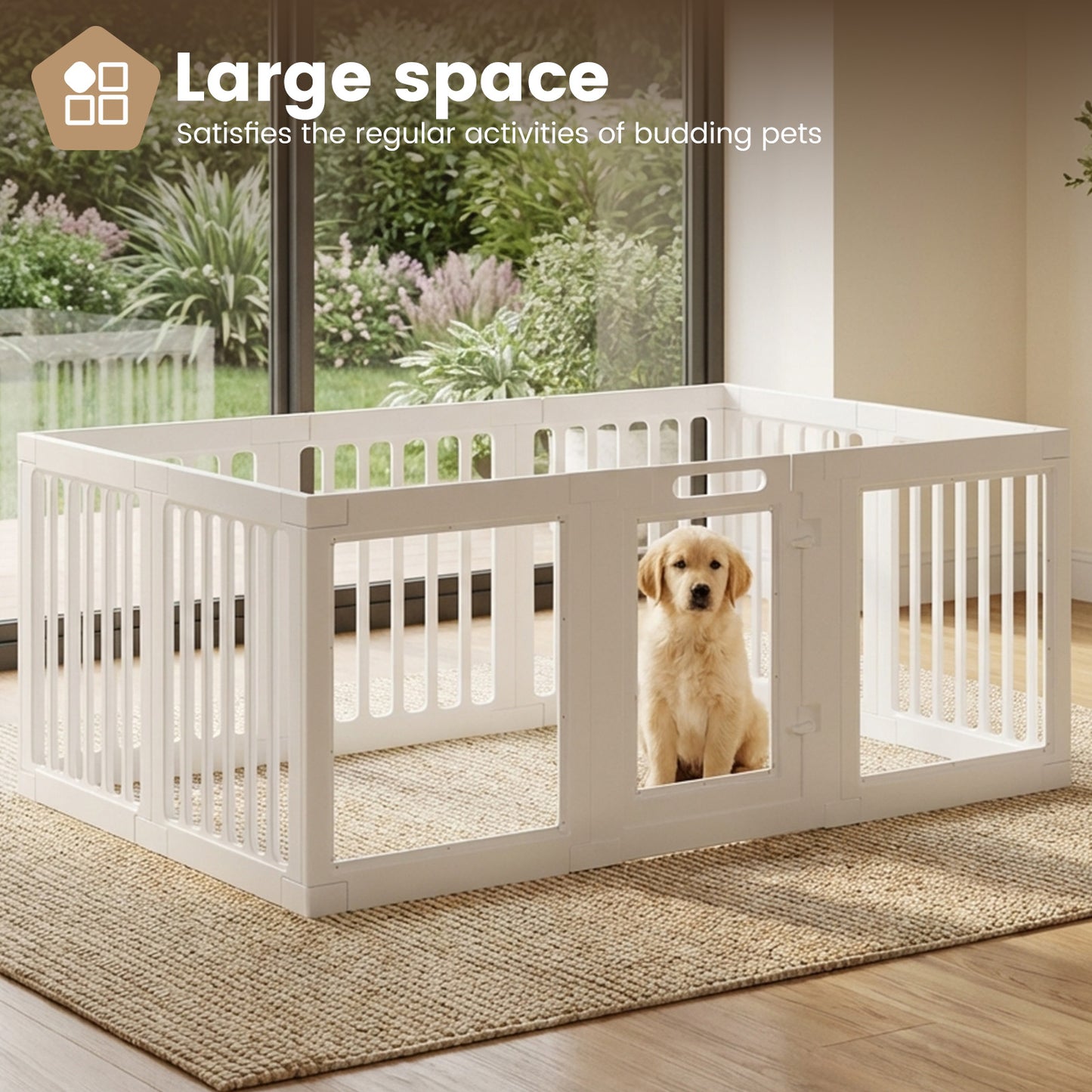 Advwin 10 Panels Dog Playpen with Door 24"H