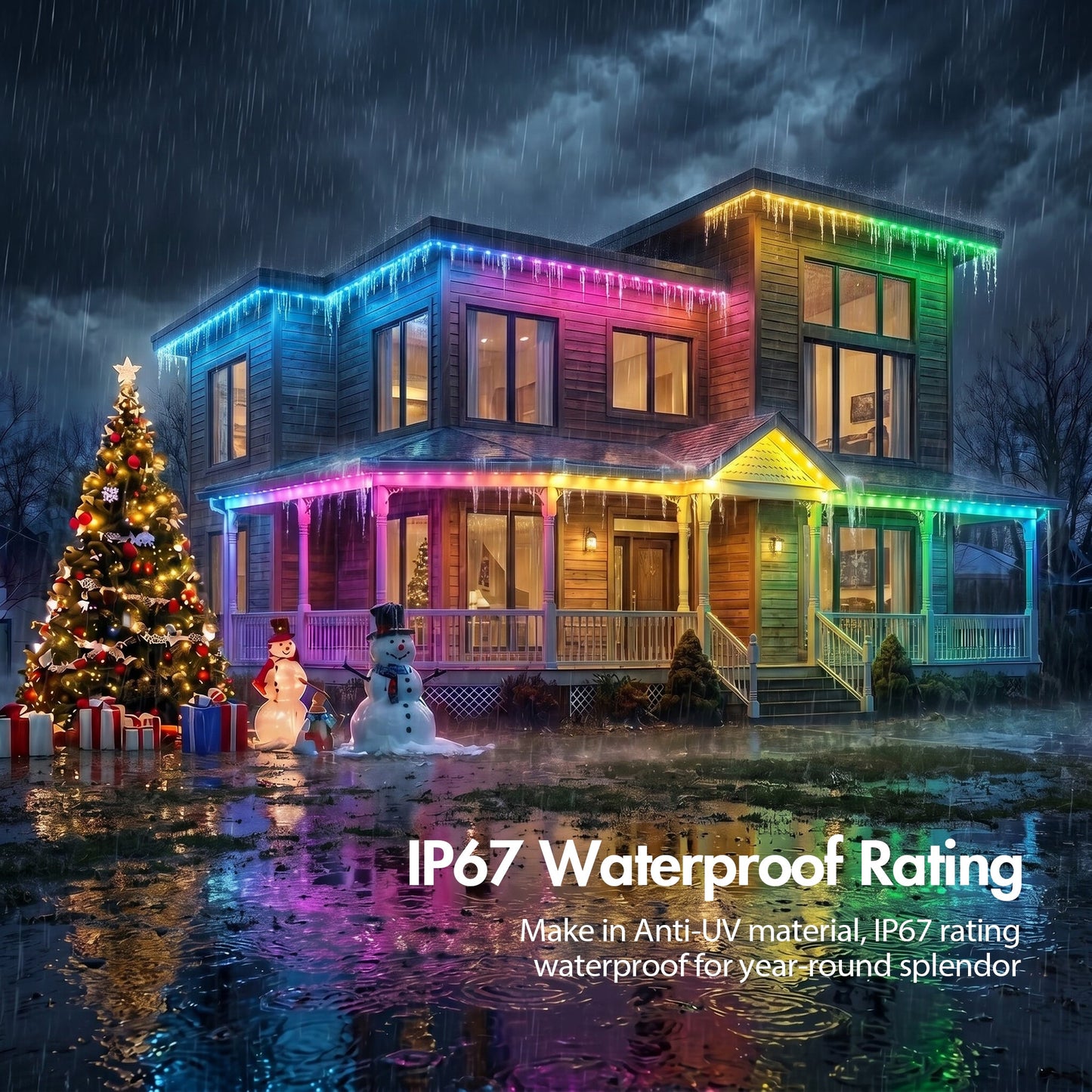 Advwin IP67 LED Outdoor Lights with App/Remote Control