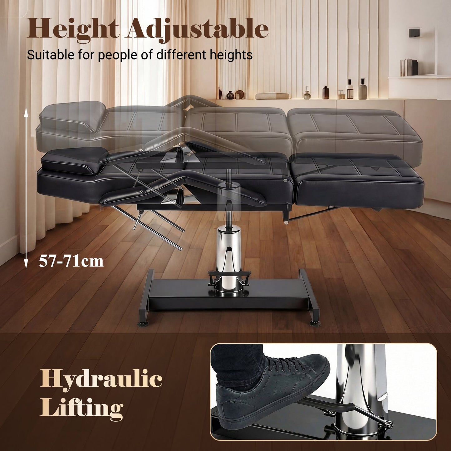 Advwin Hydraulic Adjustable Facial Bed Chair Multi-Purpose