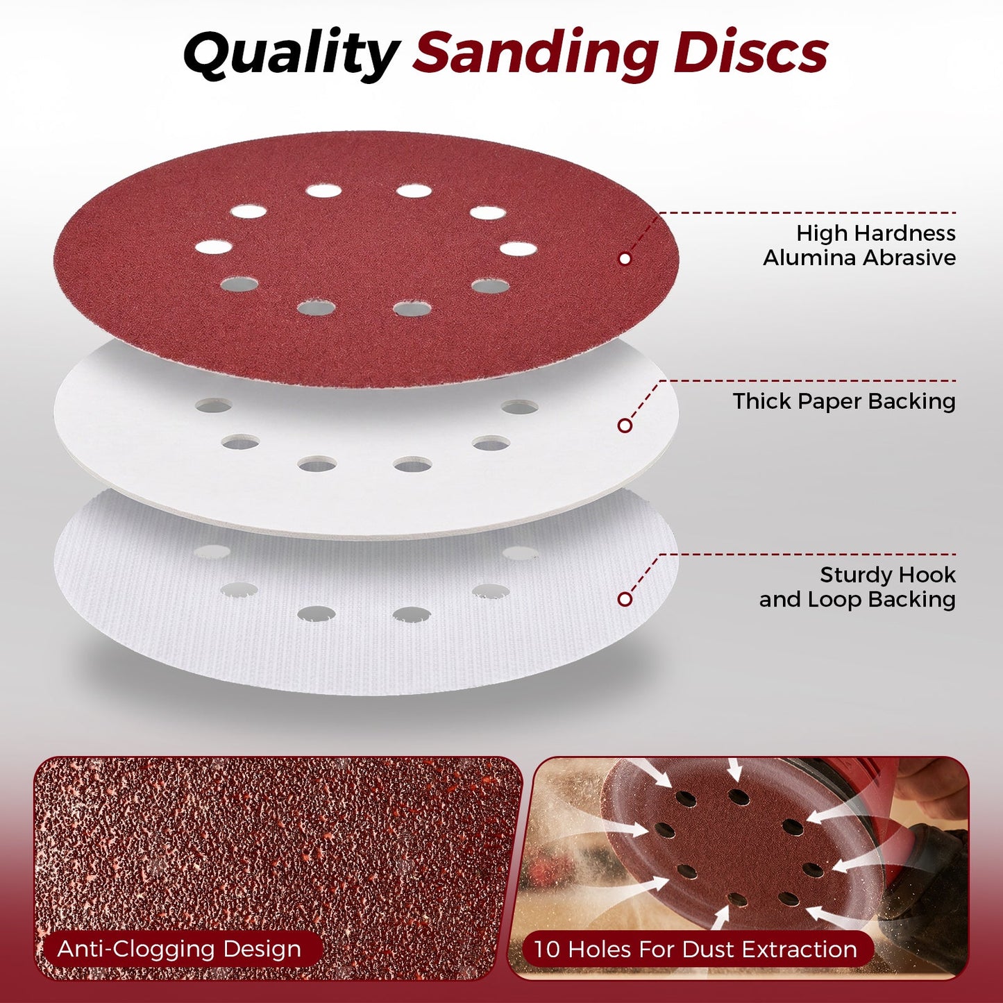 Advwin Drywall Disc Sandpapers 15 PCS
