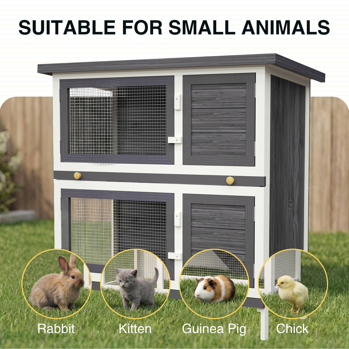 Advwin Wooden Pet Hutch Rabbit Cage House