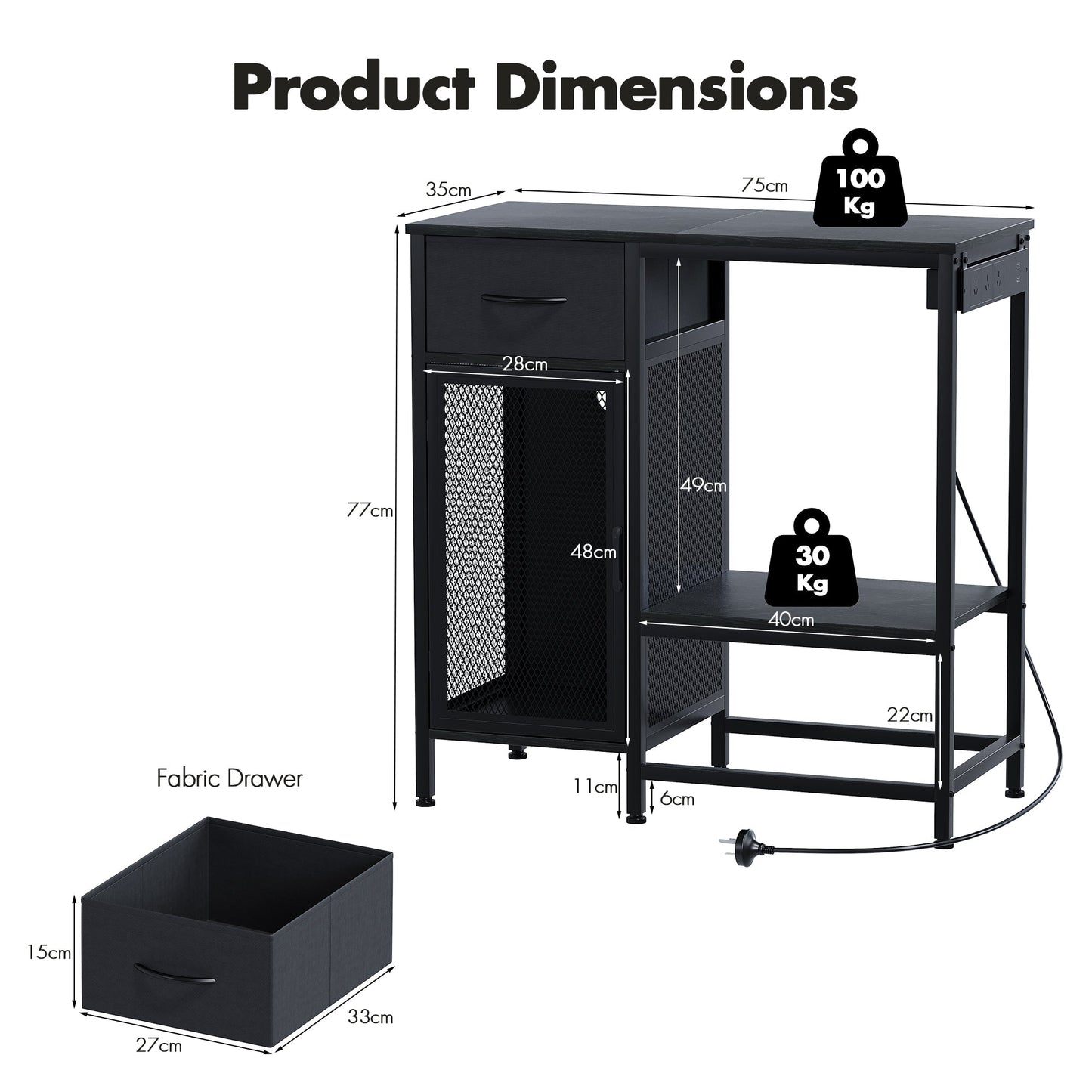 Advwin 3-Tier Fish Tank Stand with Drawer Aquarium Stand