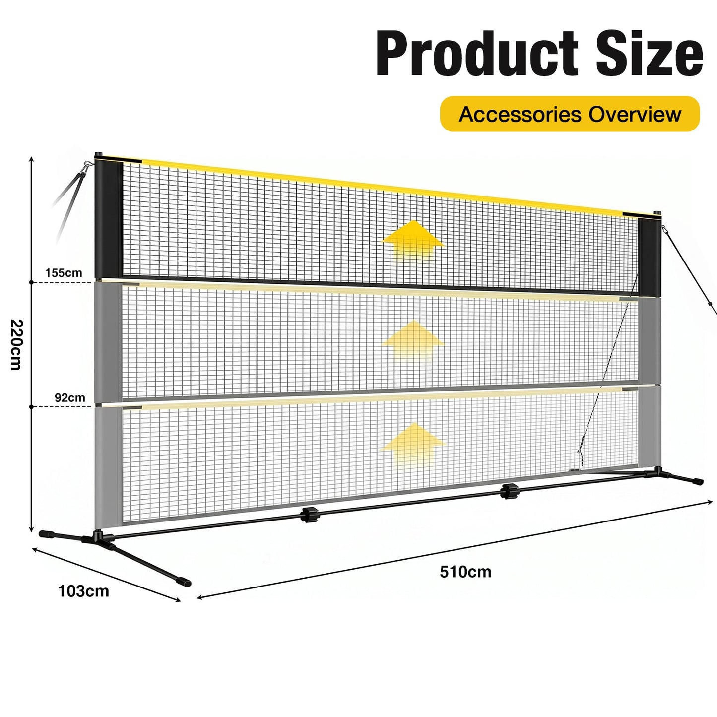 Advwin Badminton Net Set for Adults & Kids