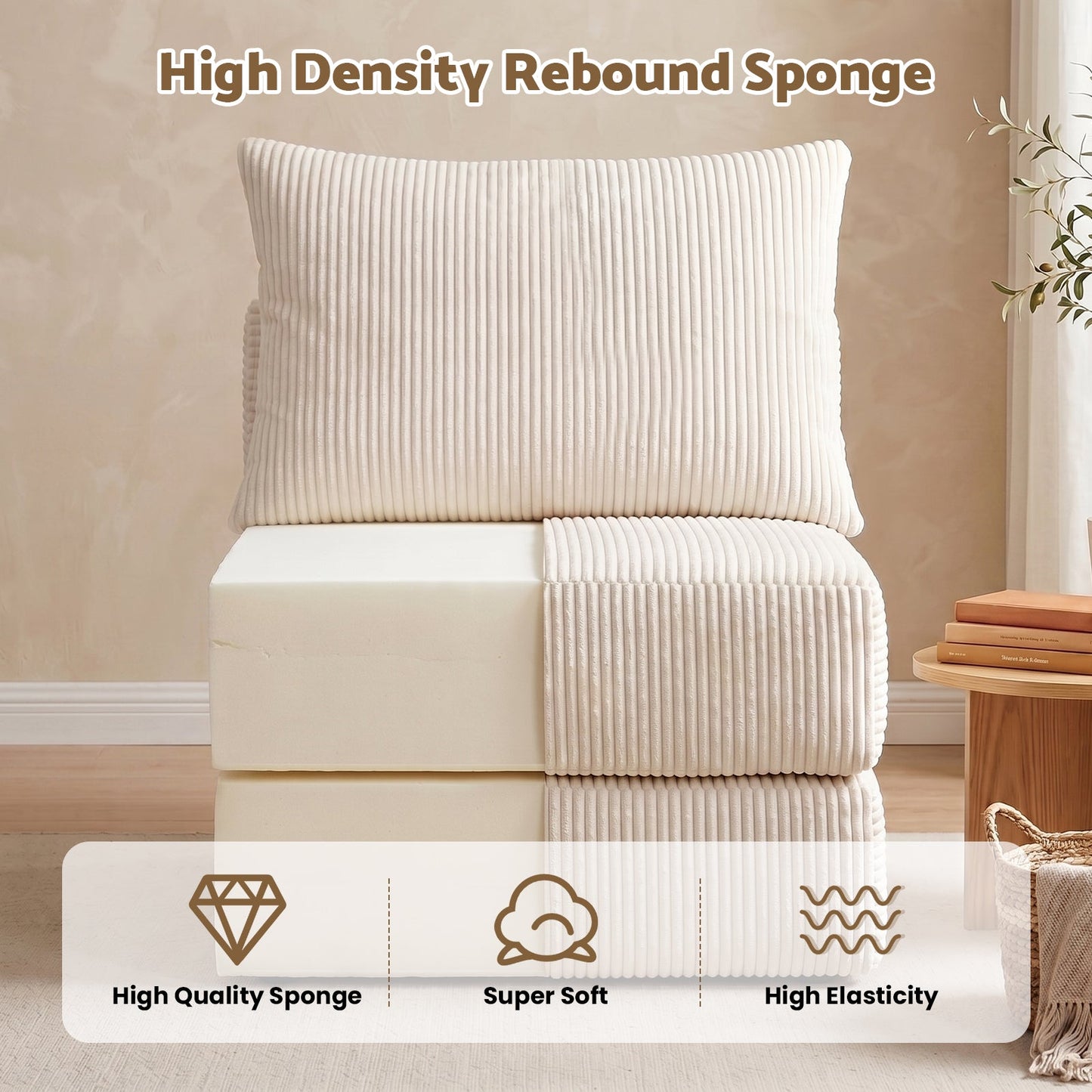 Advwin Stackable Corduroy Sofa Lounger