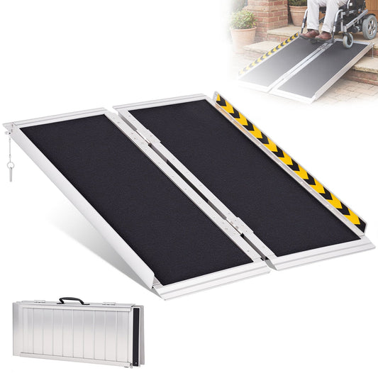 Advwin Wheelchair Ramp 3FT Portable Folding Aluminium Ramp