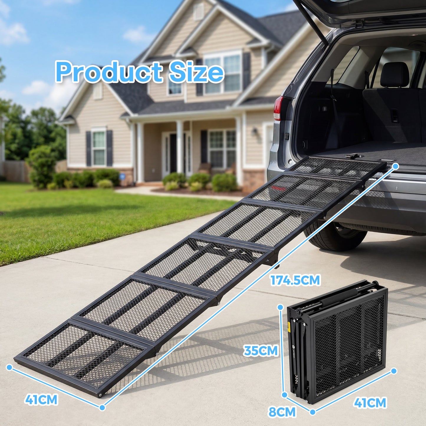 Advwin 180cm Dog Ramp for Car with Non-Slip Mesh