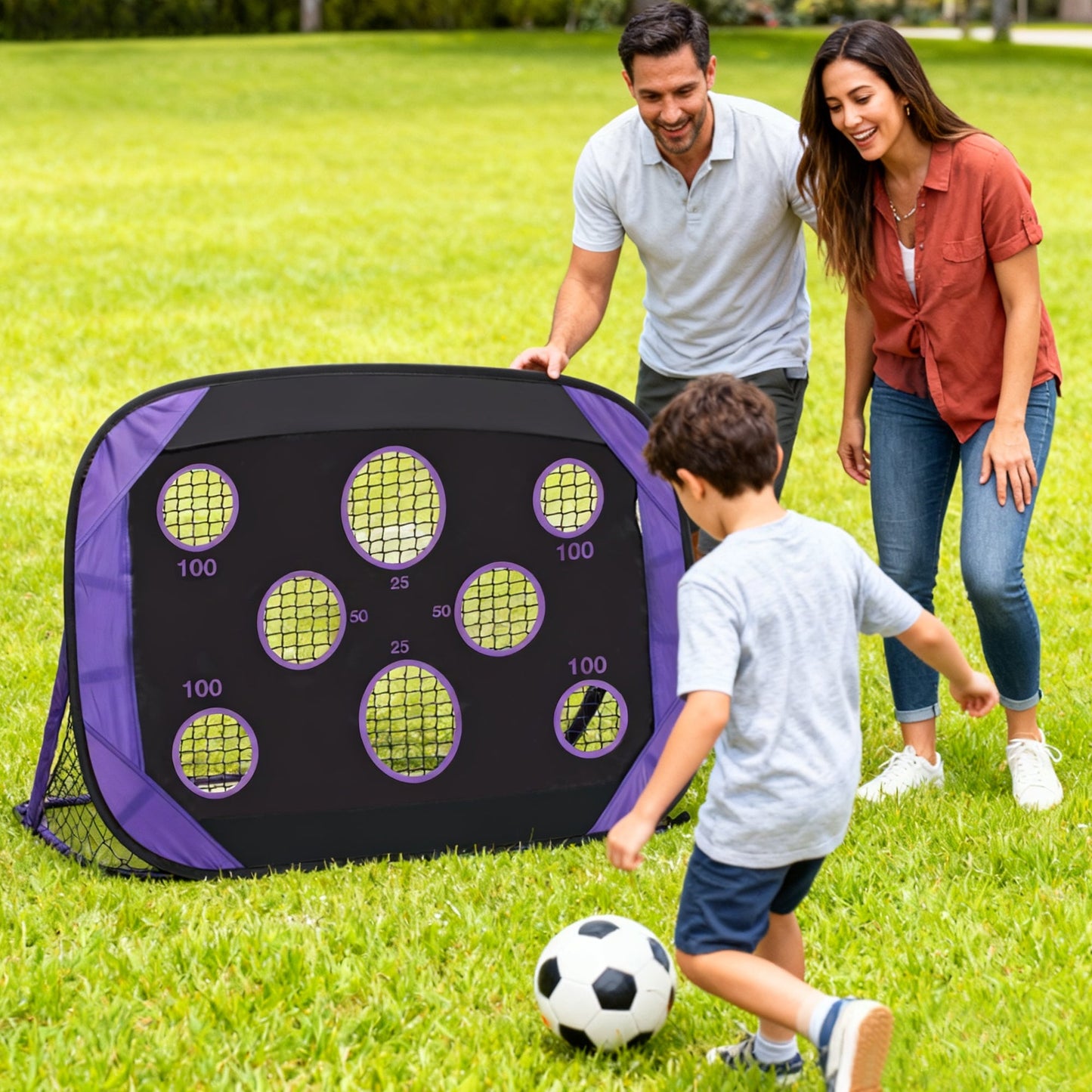 Advwin Pop-Up 2-in-1 Football Goal
