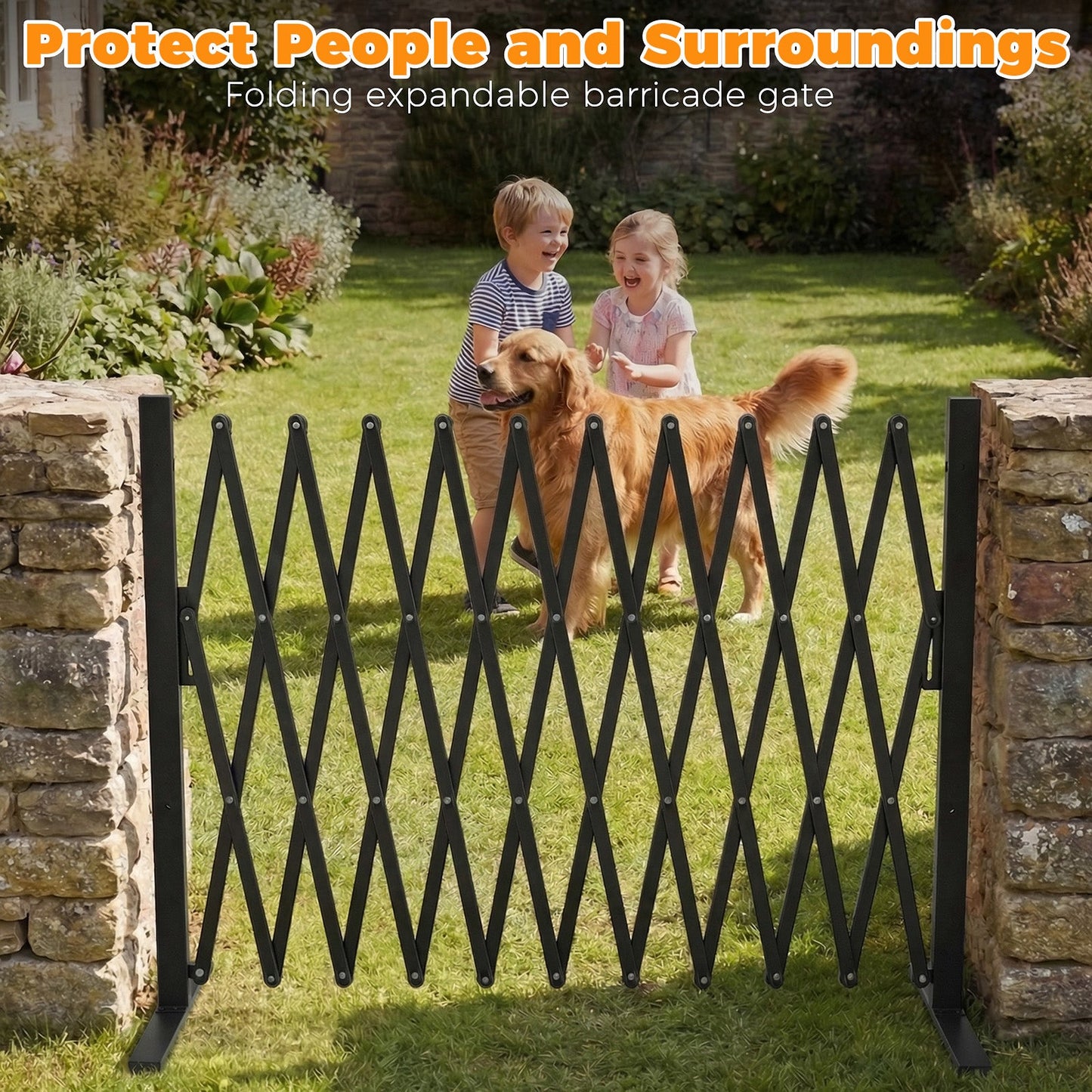 Advwin Metal Expandable Security Garden Gate 350CM