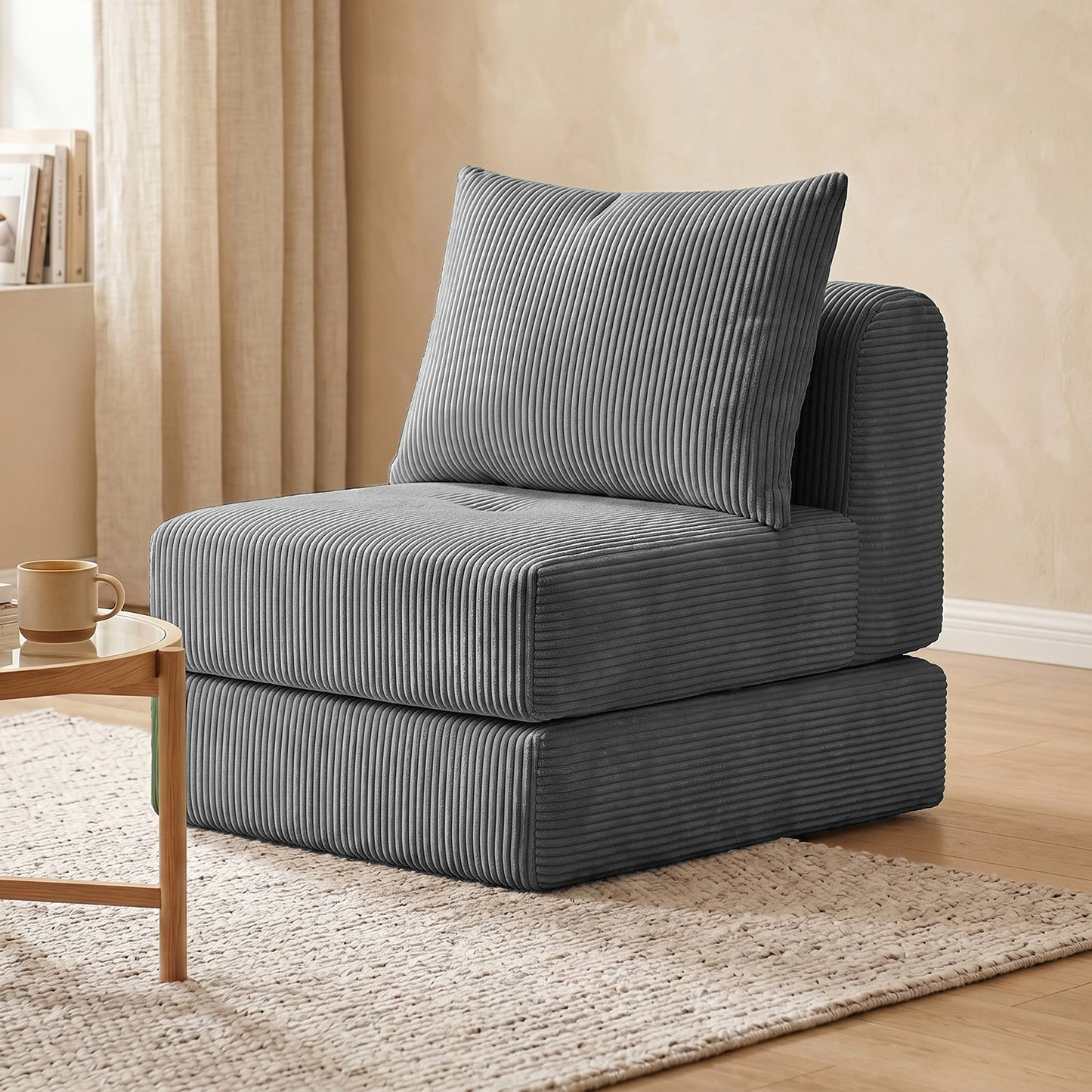 Advwin Stackable Corduroy Sofa Lounger