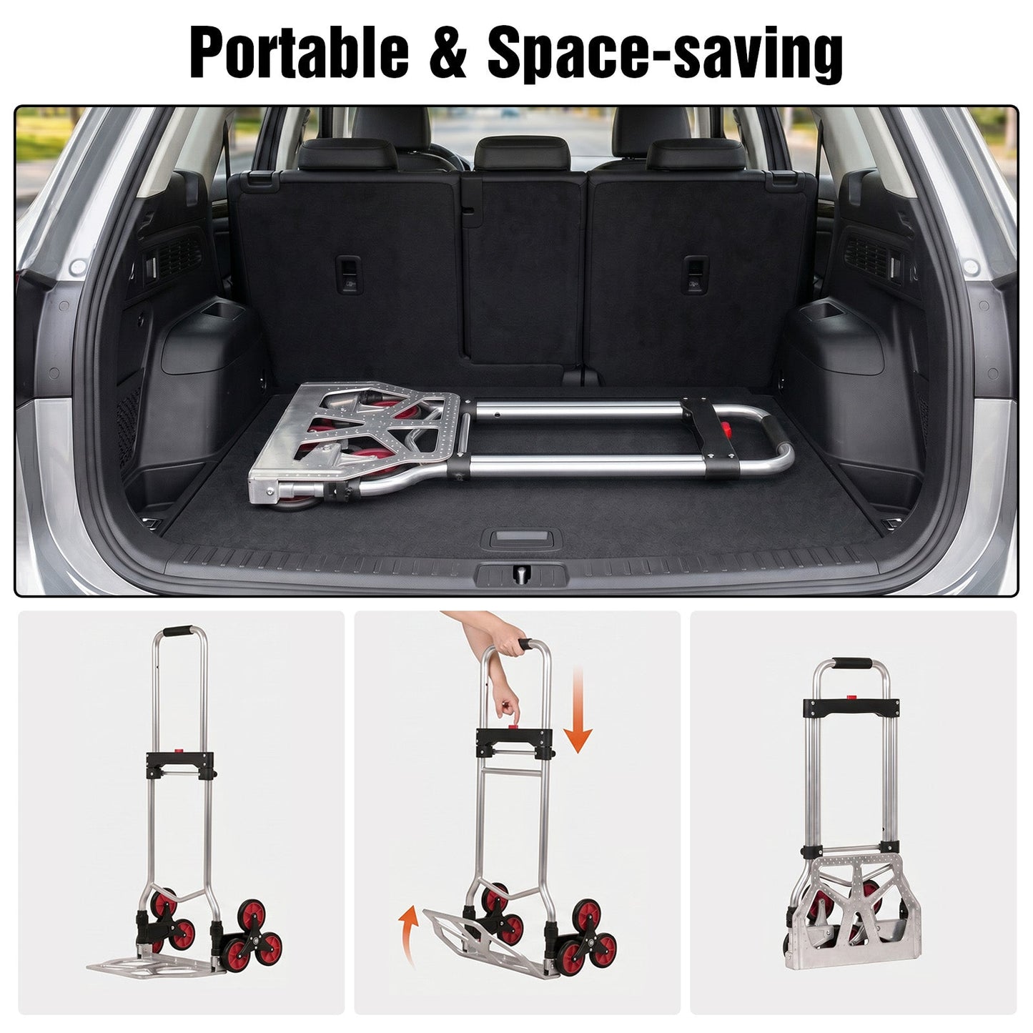 Advwin Stair Climbing Cart Portable Hand Truck for Stairs