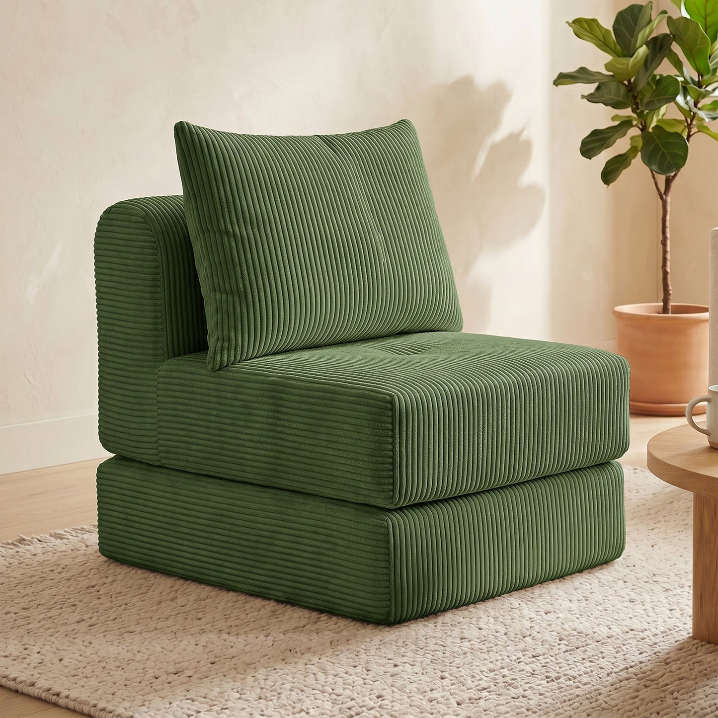 Advwin Stackable Corduroy Sofa Lounger