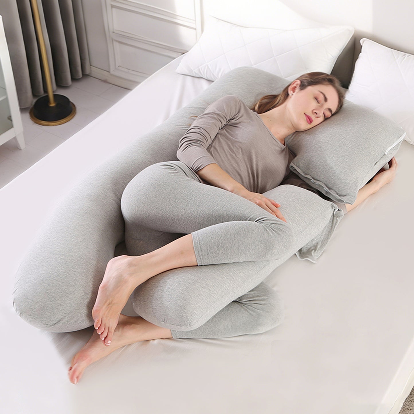 Advwin Pregnancy Pillow 55inch 2In1 U haped Pillow