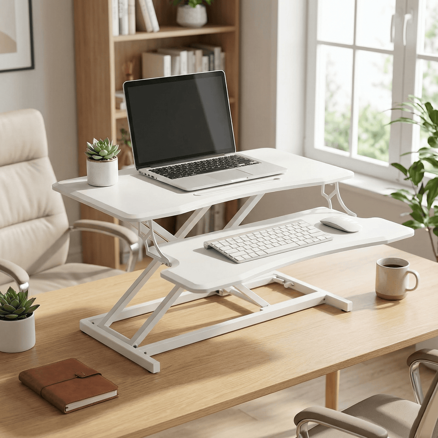 Advwin Height Adjustable Desk Riser w/ Keyboard