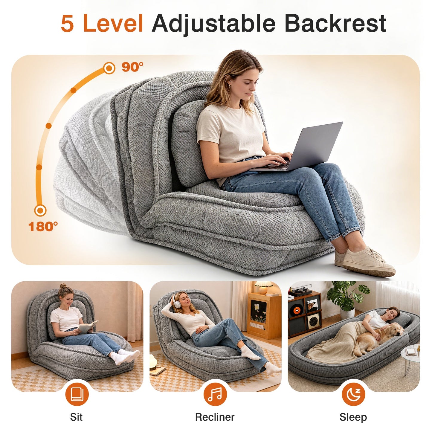 Advwin HumanDog Bed Convertible Sofa Chair