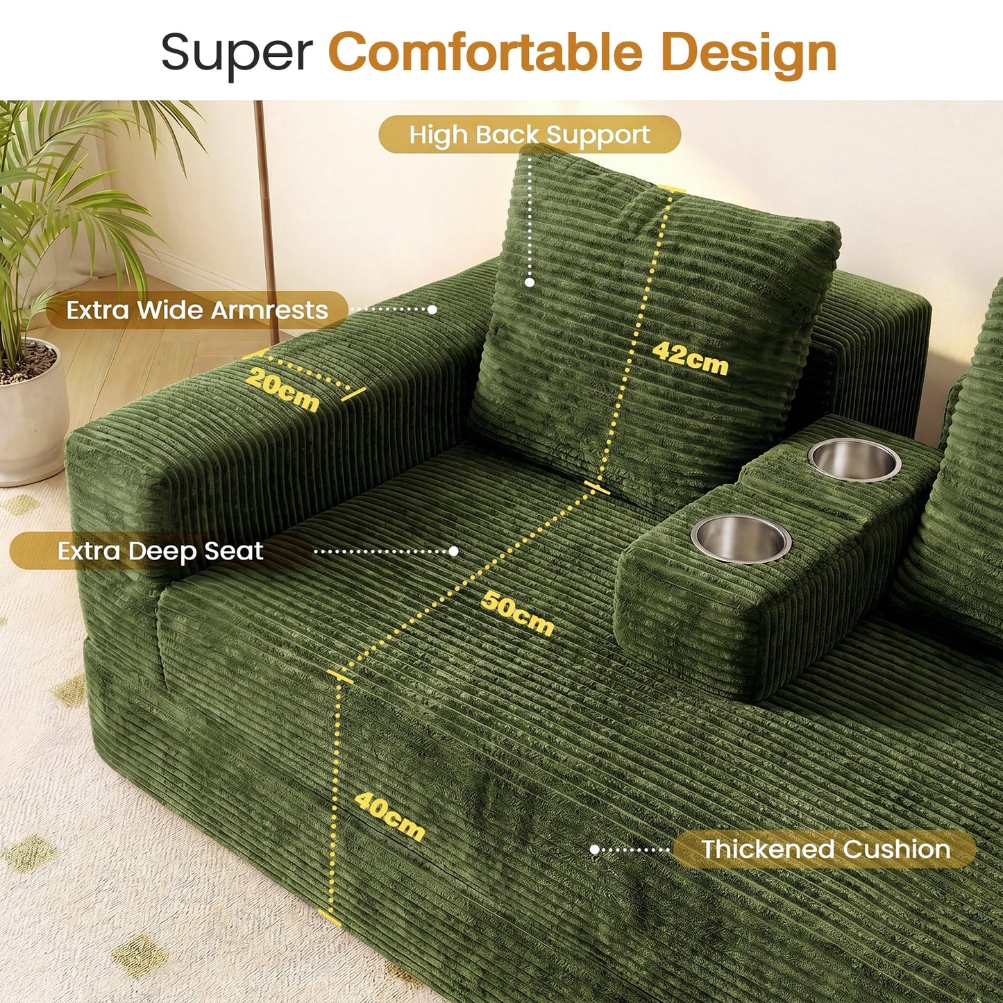 Advwin Folding Sofa Bed 2 in 1 Convertible Floor Sofa