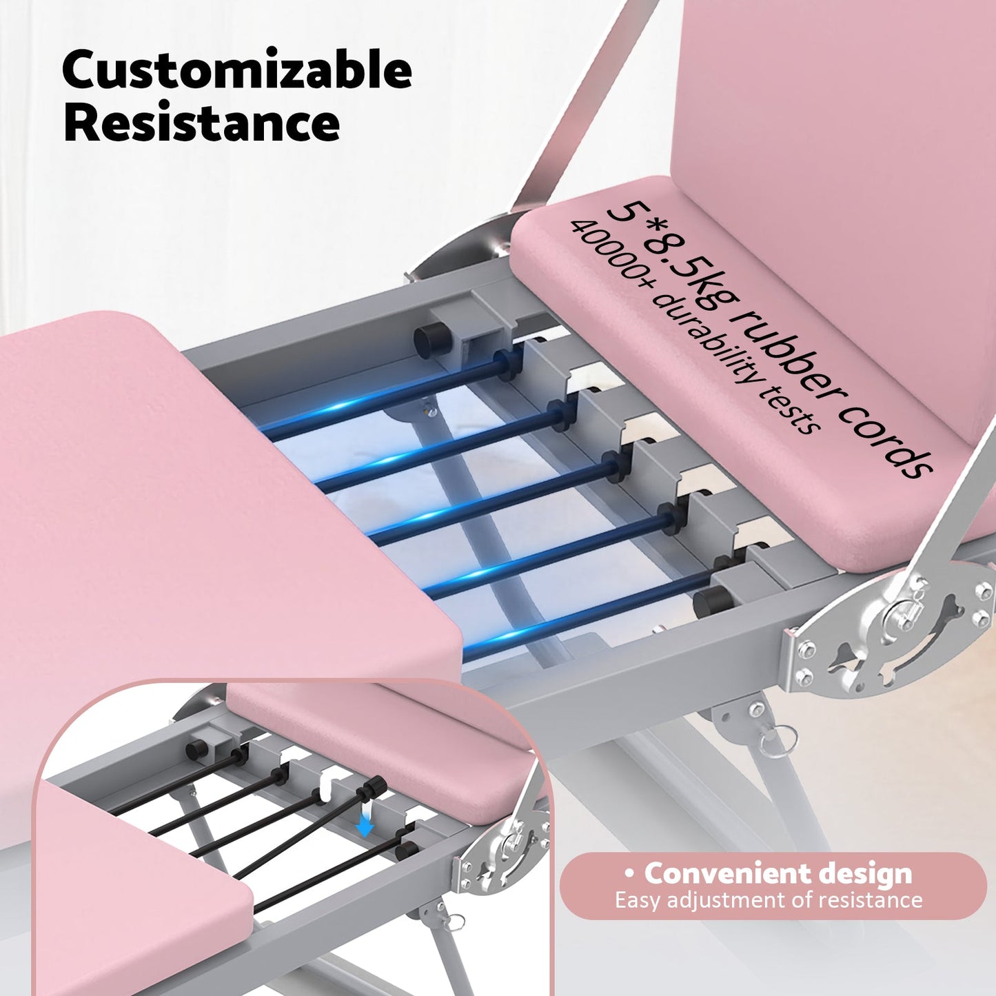 Advwin Foldable Pilates Reformer Machine with Jump Board