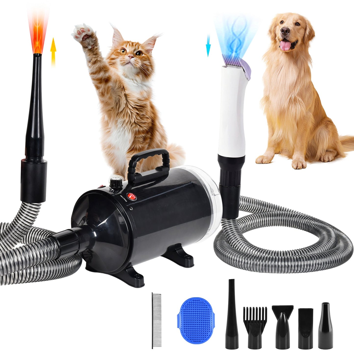 Advwin 3-in-1 Pet Dryer Grooming Vacuum & Clipper