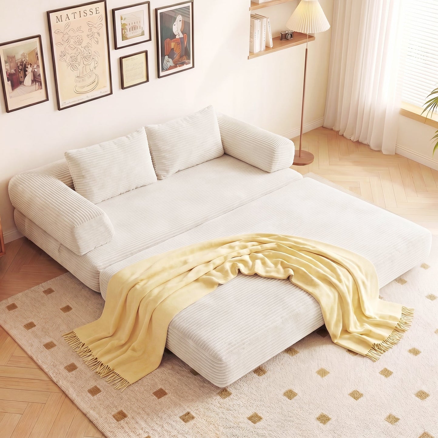 Advwin Folding Sofa Bed Convertible Floor Loveseat Sofa
