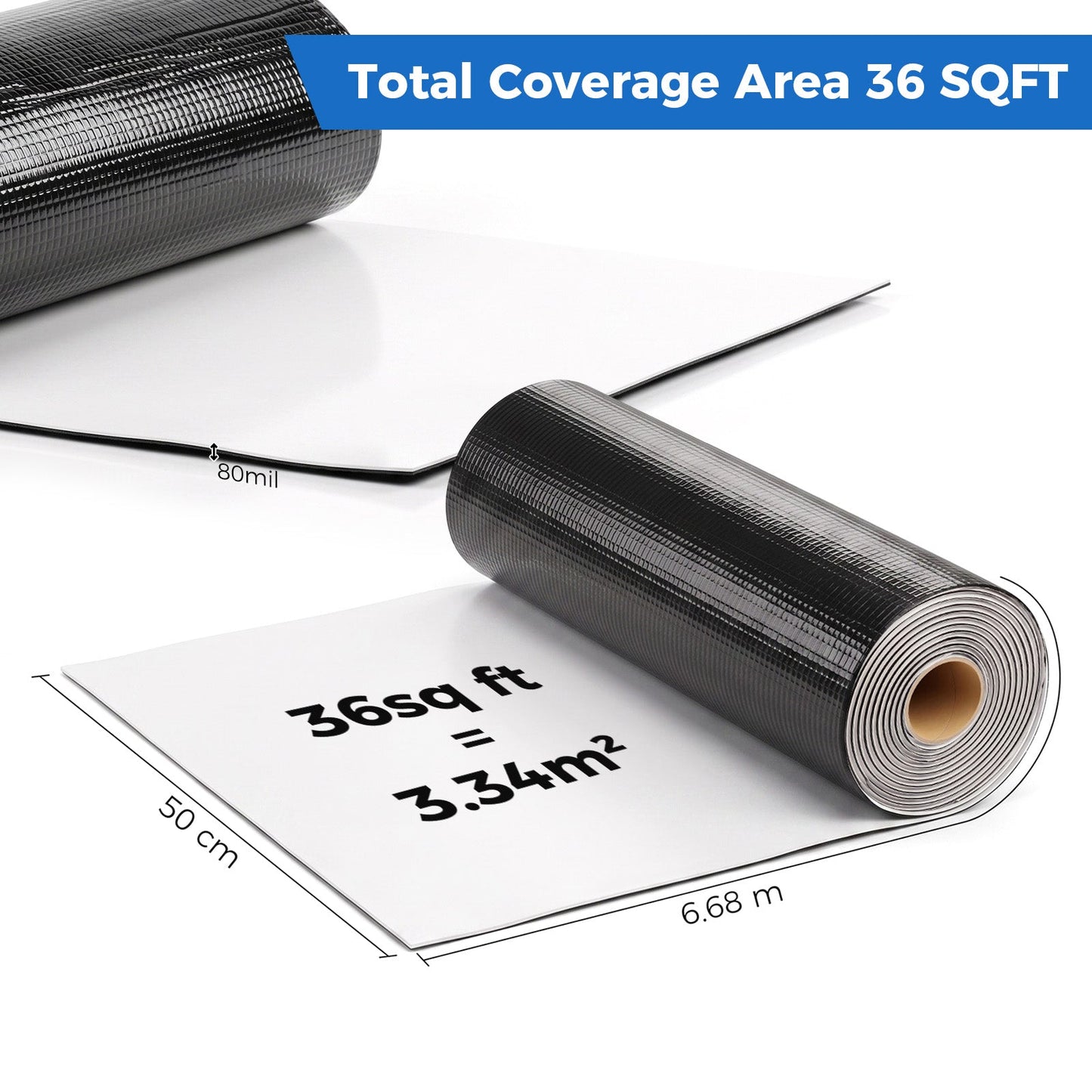 Advwin 80mil Car Sound Deadening Mat Roll 36sqft