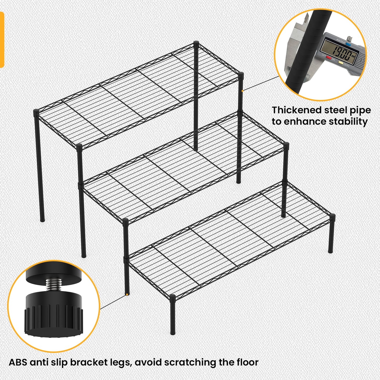 Advwin 3-Tier Plant Stand 2 Pack Indoor Outdoor Rack