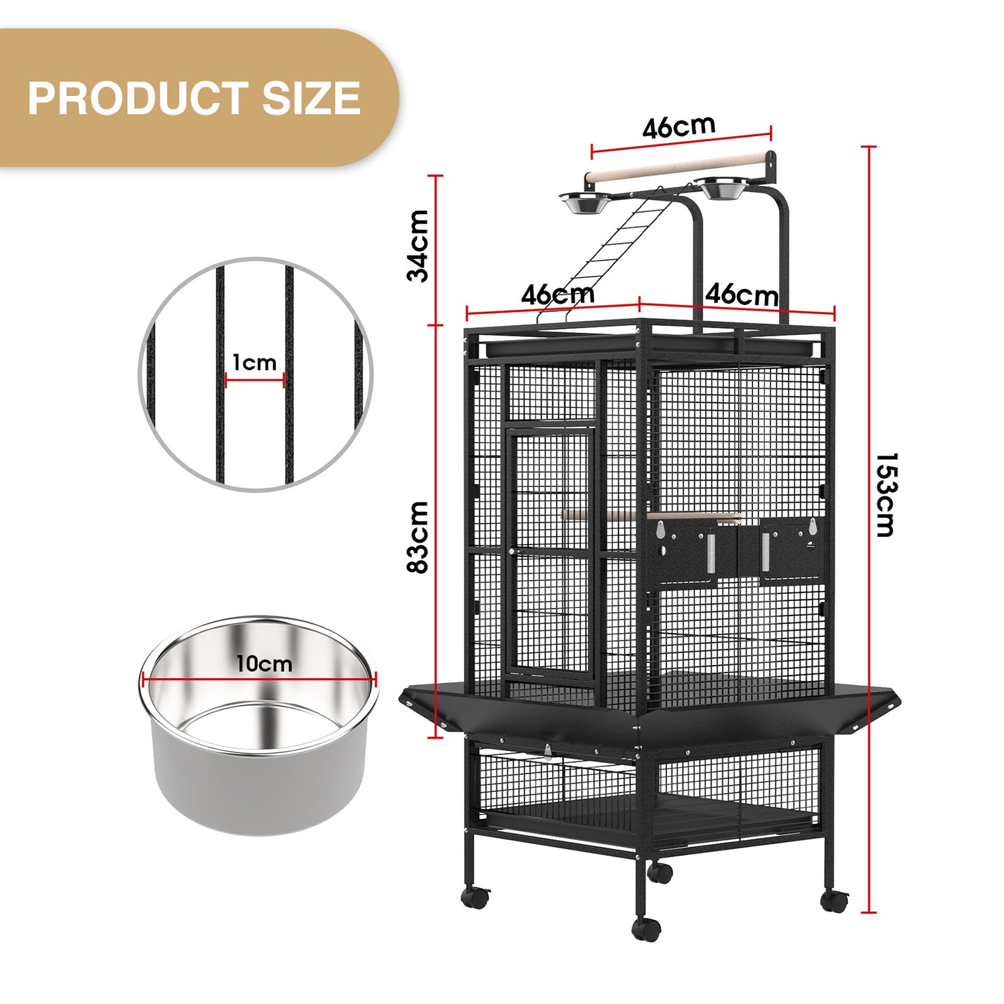 Advwin Bird Cage 153CM 2 Perches Aviary