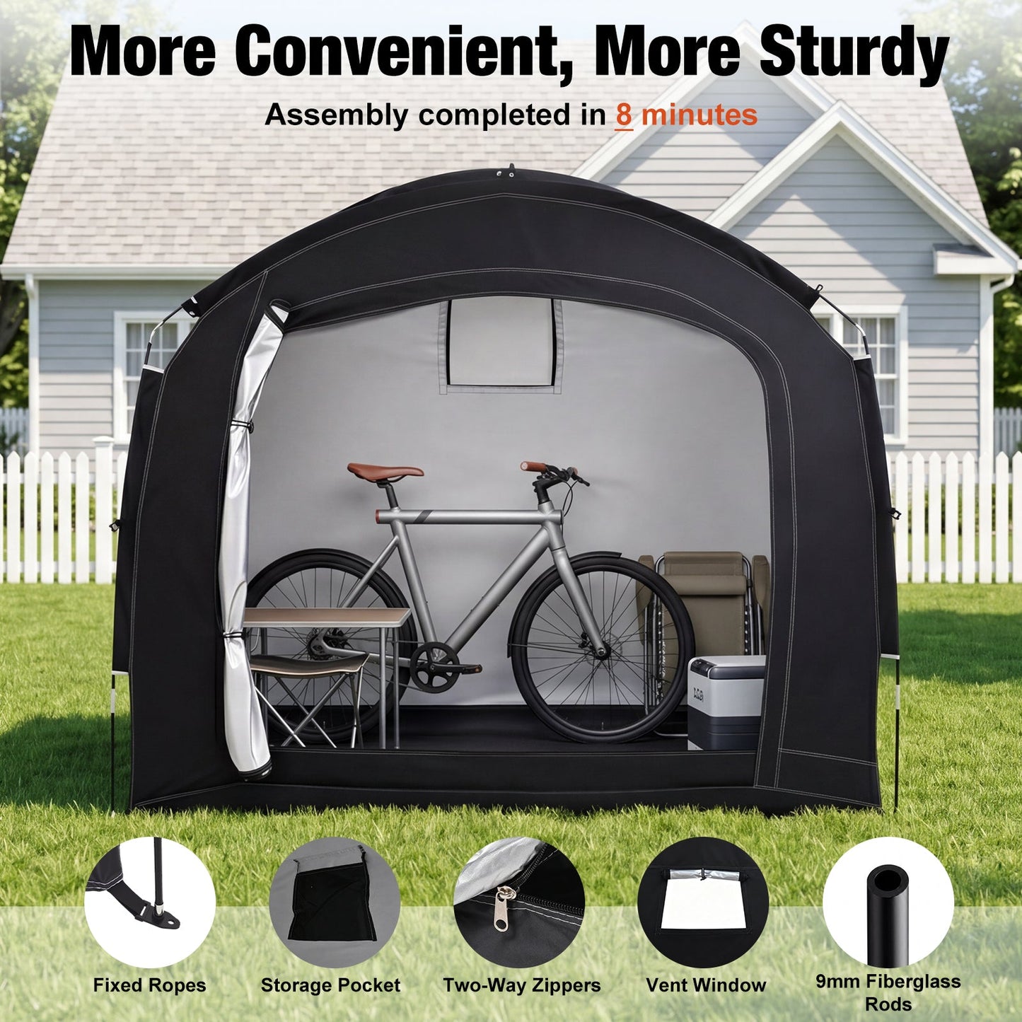 Advwin Waterproof Bike Storage Tent for 3 Bikes
