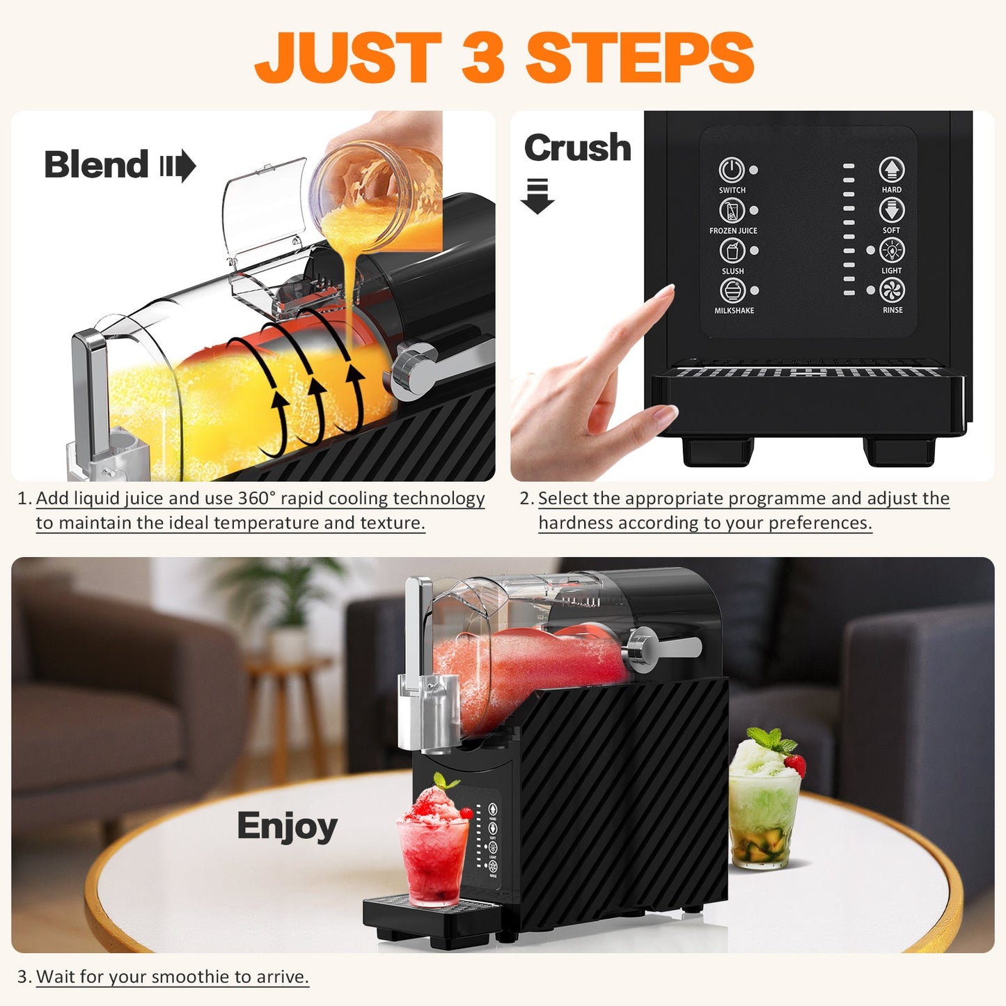 Advwin Slushie Machine 2.5l Ice Shaver Machine