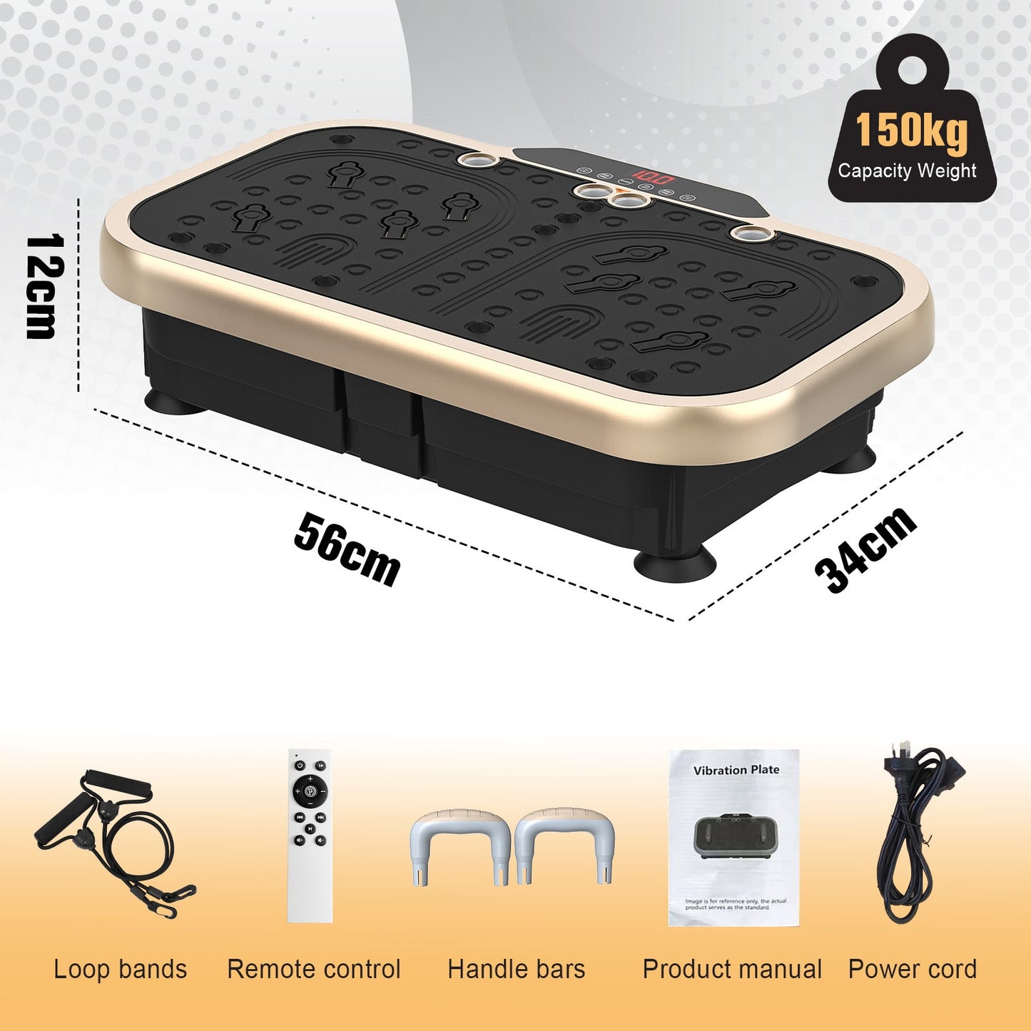 Advwin Vibration Plate Exercise Machine 150kg Capacity