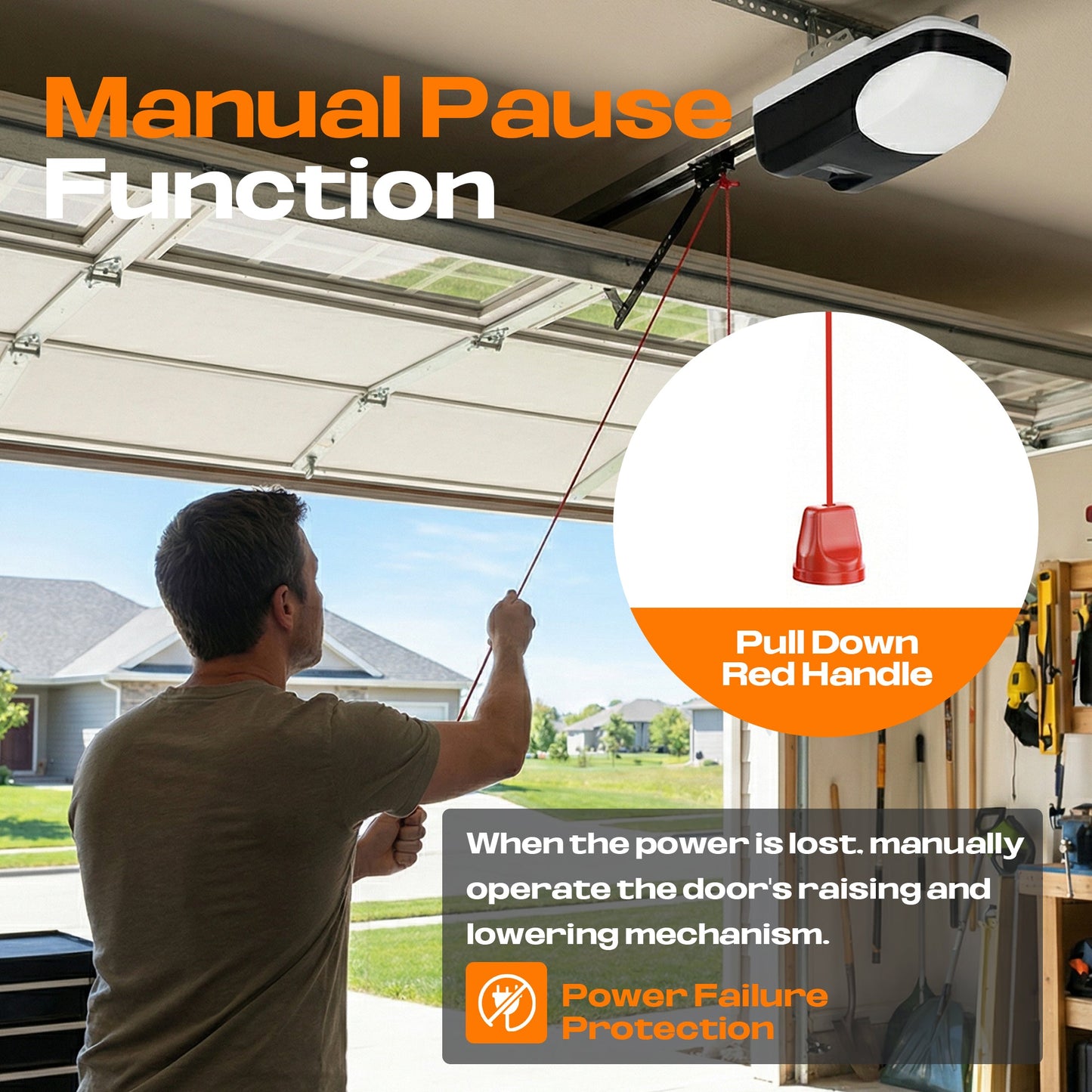 Advwin Garage Door Opener 800N Belt Drive DC Motor