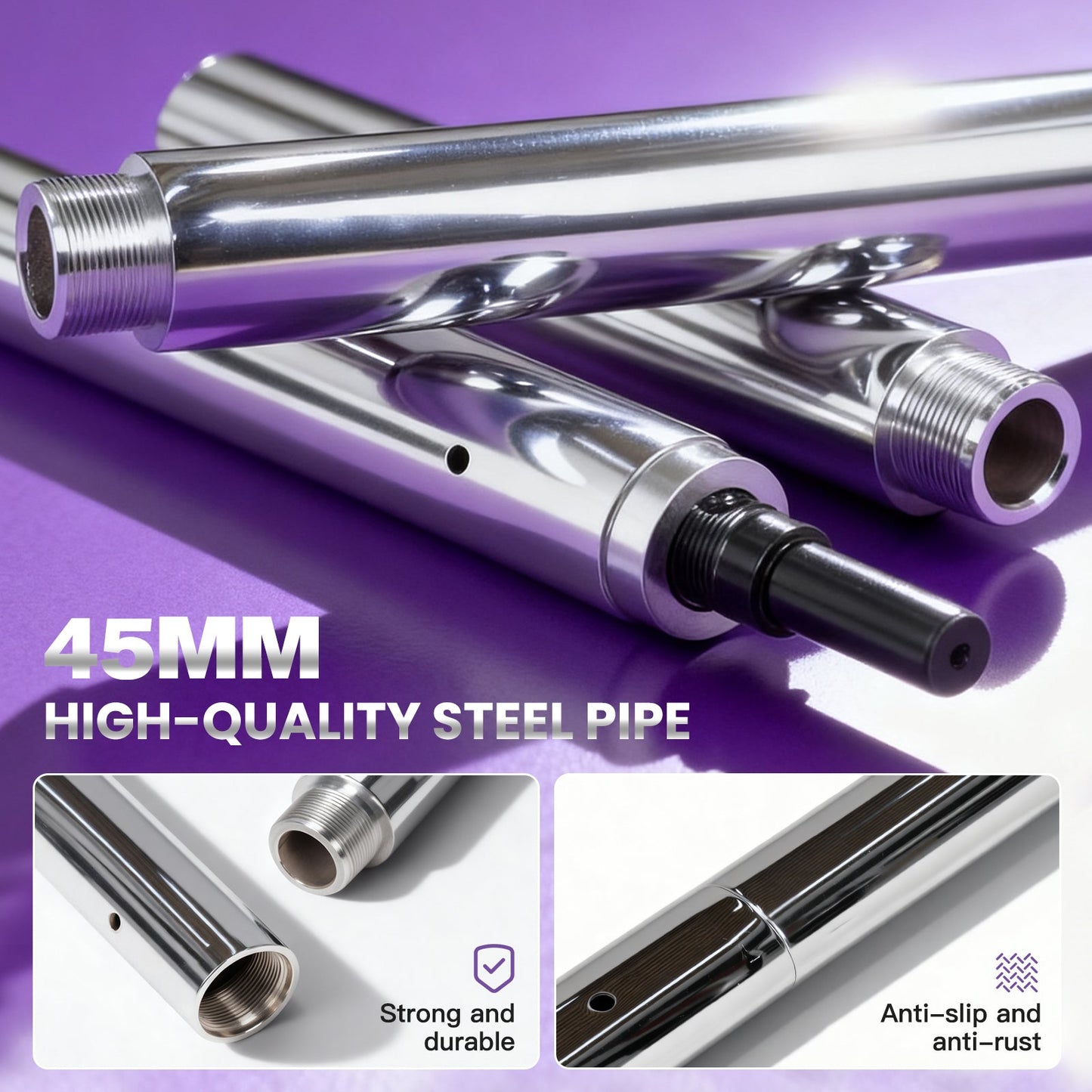 Advwin Portable Removable Dance Pole for Home Gym