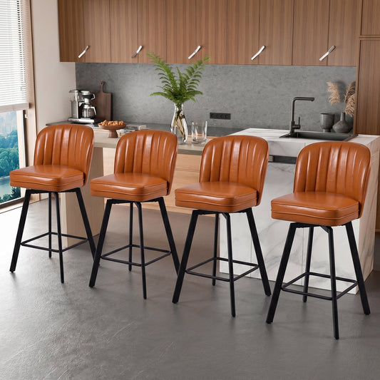 Advwin Set of 4 360° Swivel Bar Stools