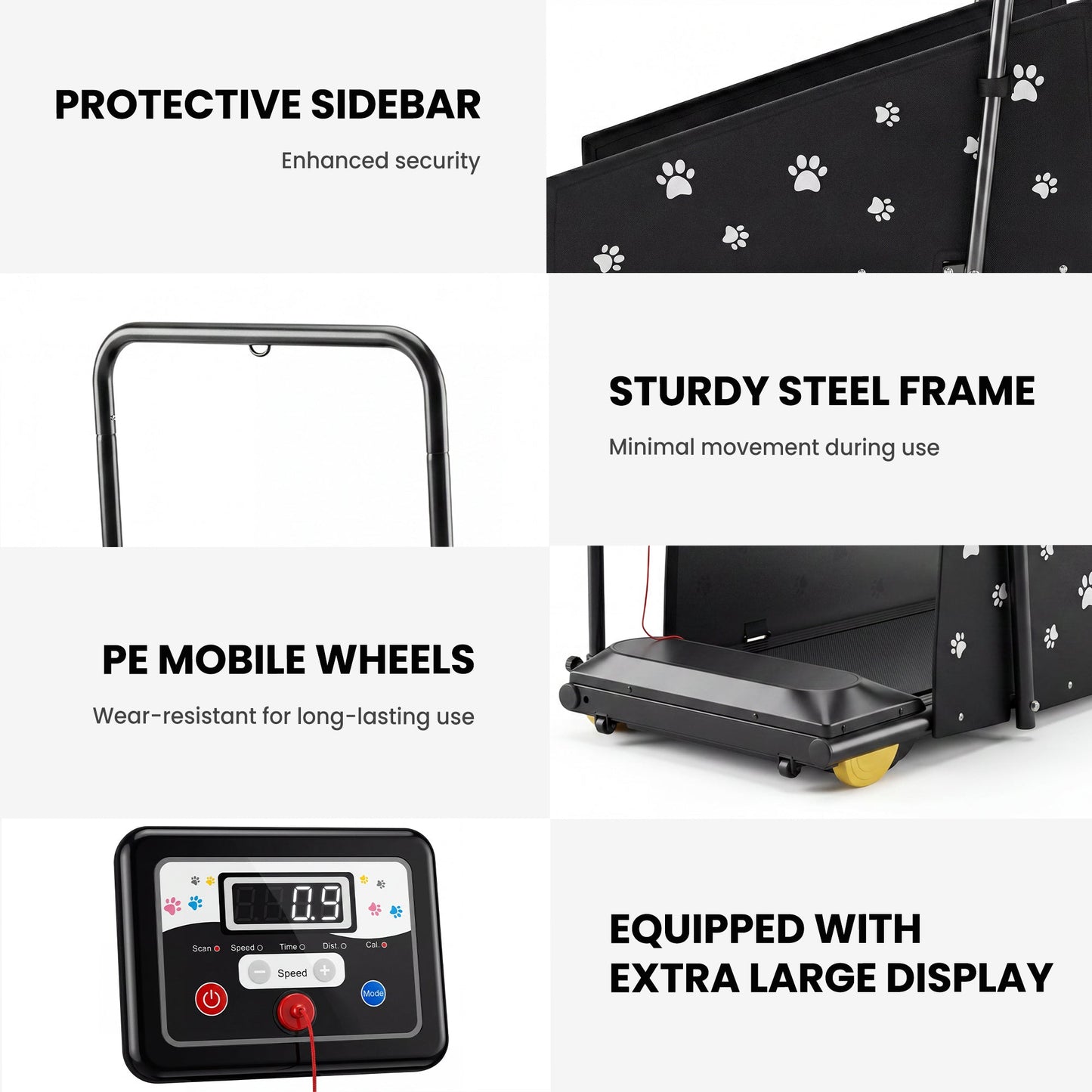 Advwin Indoor Pet Treadmill w/ 360° Rotatable Display