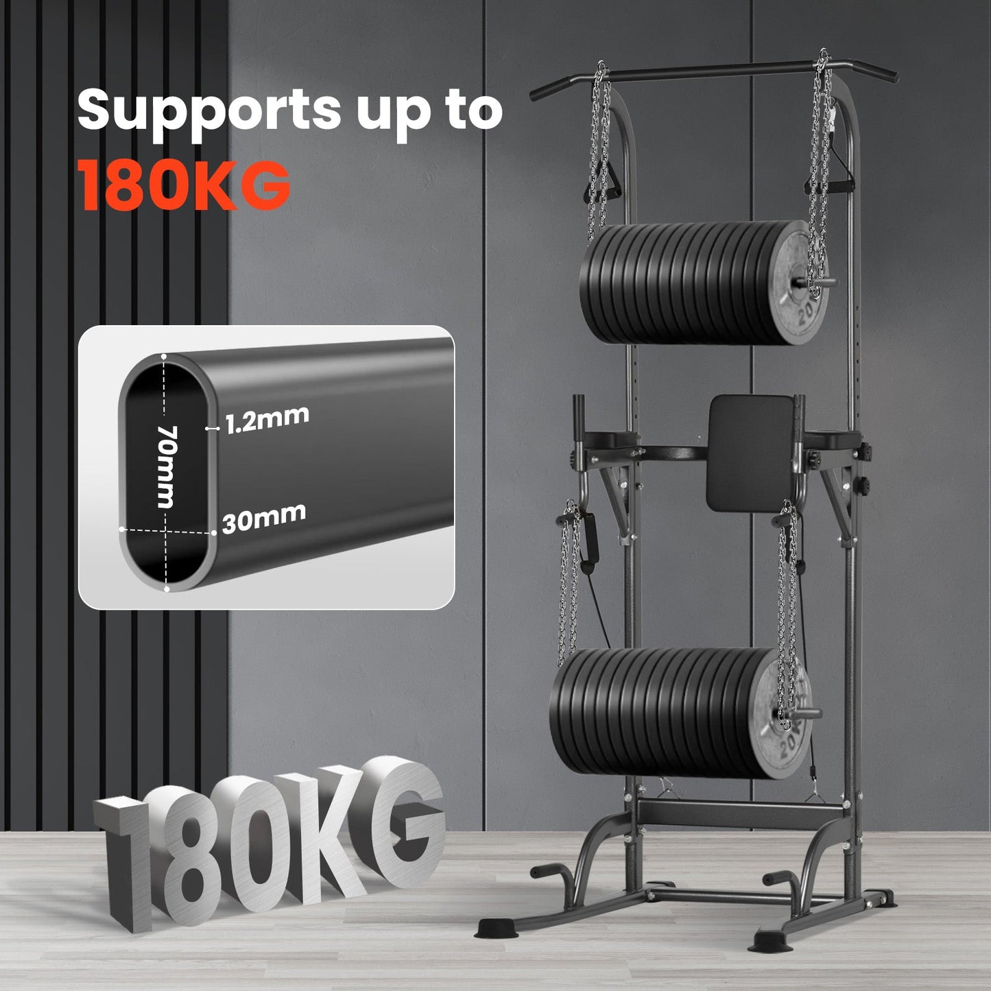 Advwin Pull Up Station Adjust Home Gym Power Tower