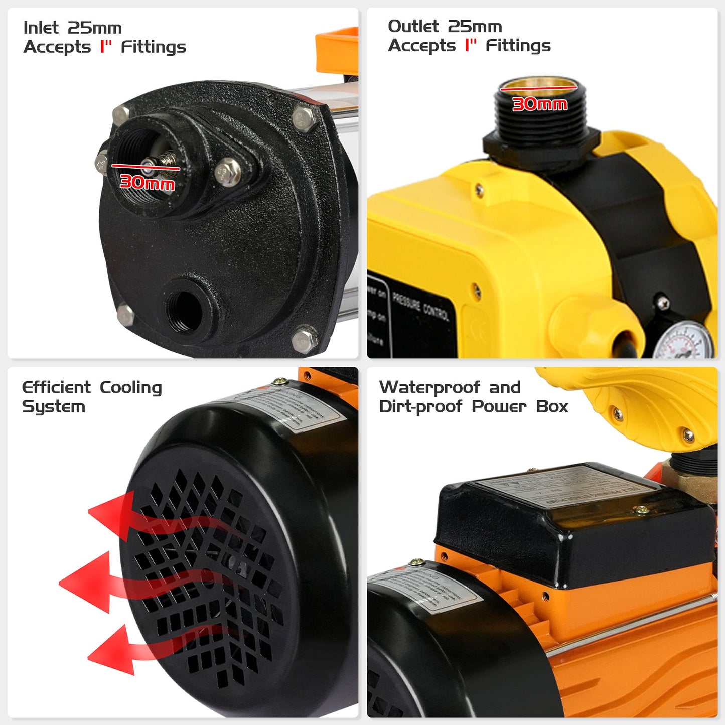 Advwin 2500W Water Pump With Pressure Controller