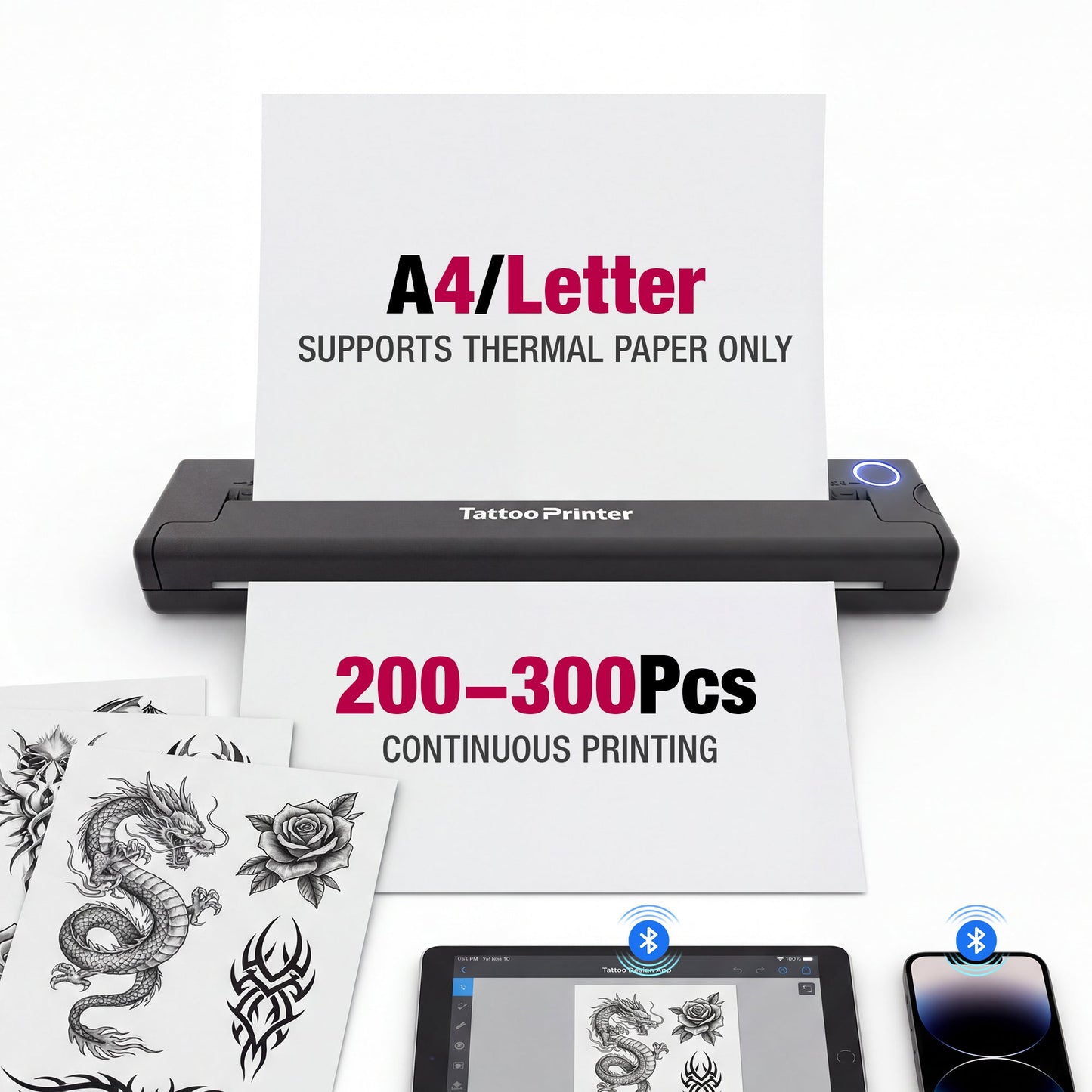 Advwin Wireless Thermal Tattoo Printer Machine