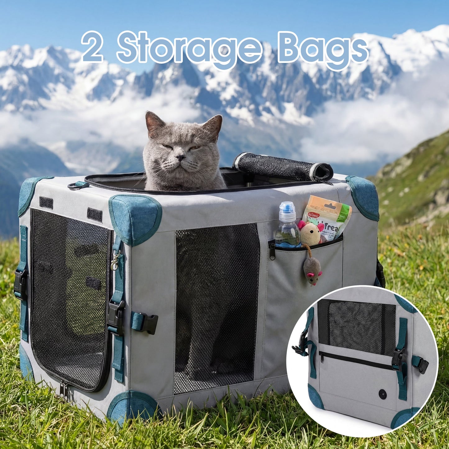 Advwin Extra Large Collapsible Pet Carrier