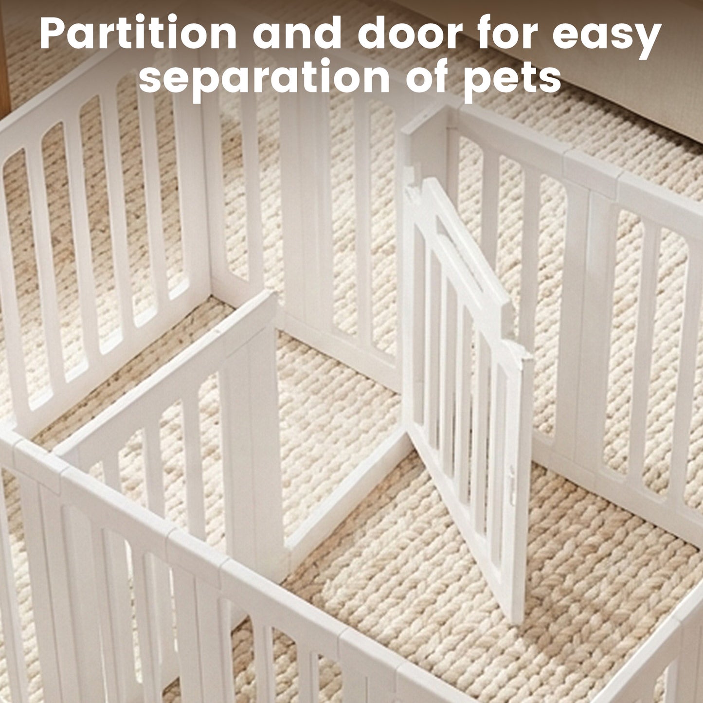 Advwin Pet Playpen with 2 Doors for Small Dogs