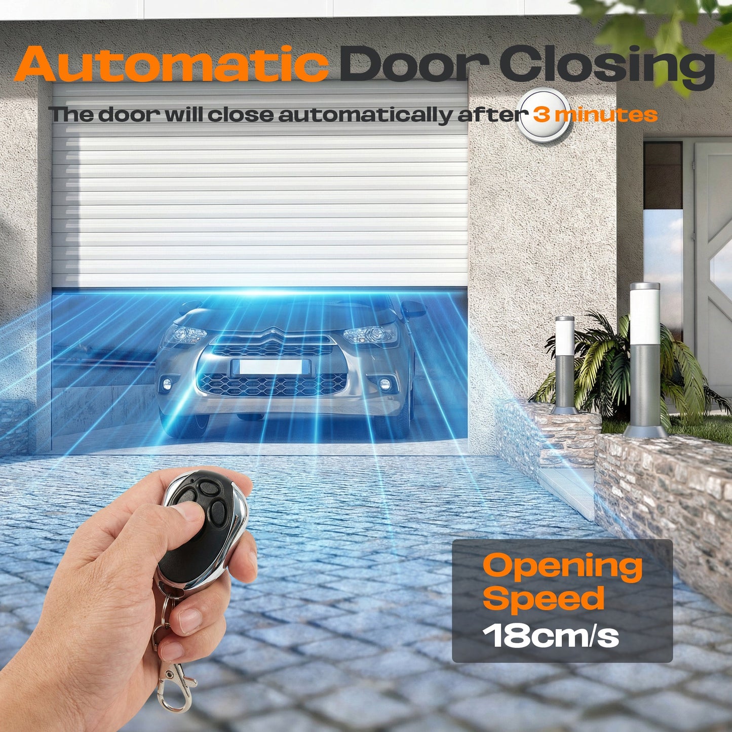 Advwin Garage Door Opener 800N Belt Drive DC Motor