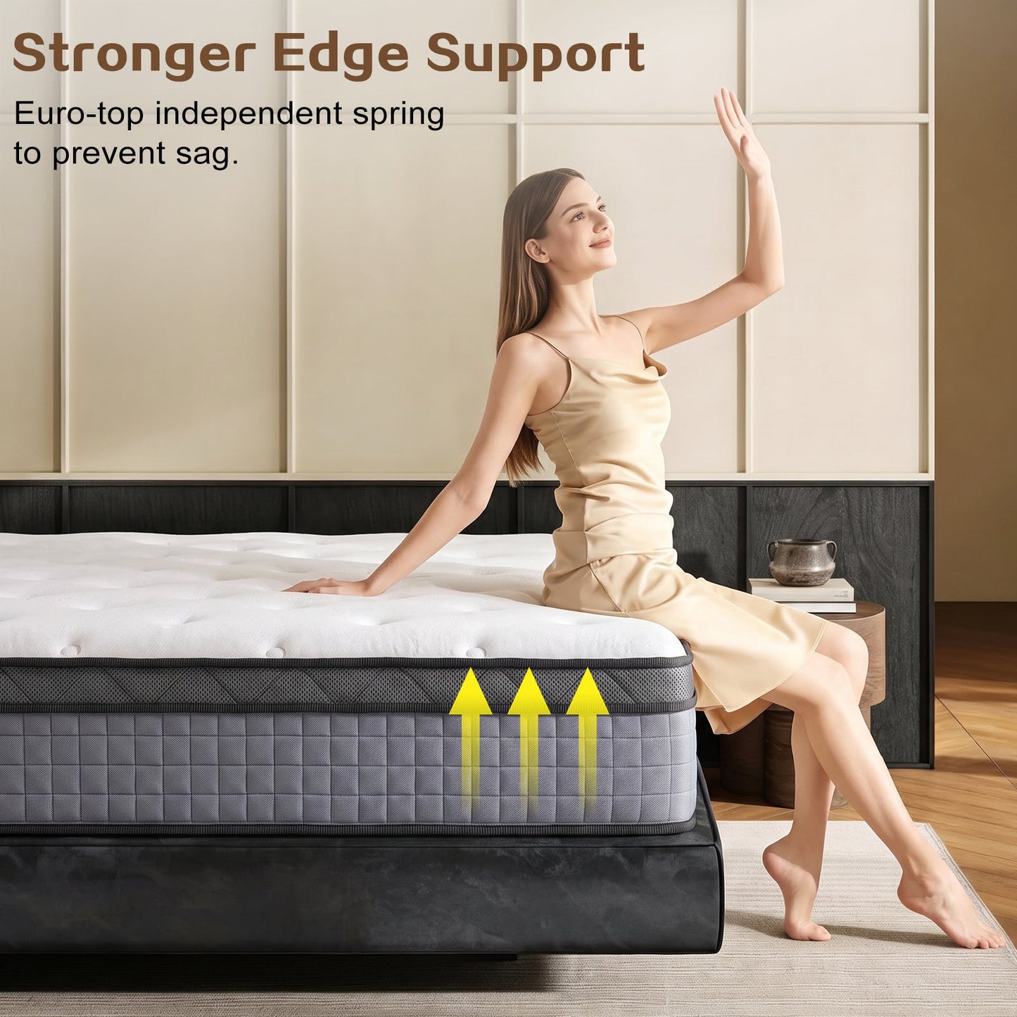 Advwin 32CM Hybrid Mattress w/ Memory Foam & Pocket Springs