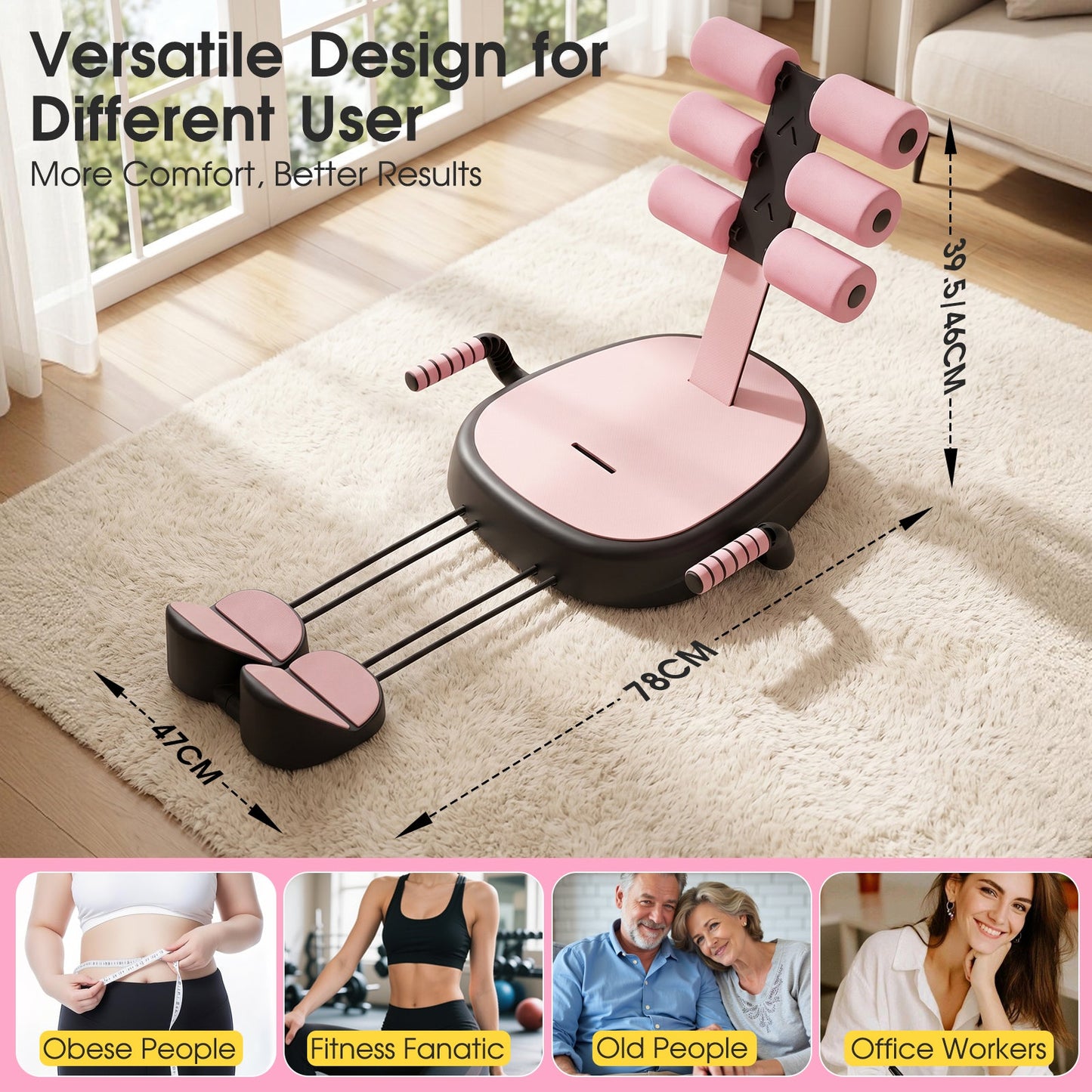 Advwin Ab Trainer Machine  with Adjustable Backrest