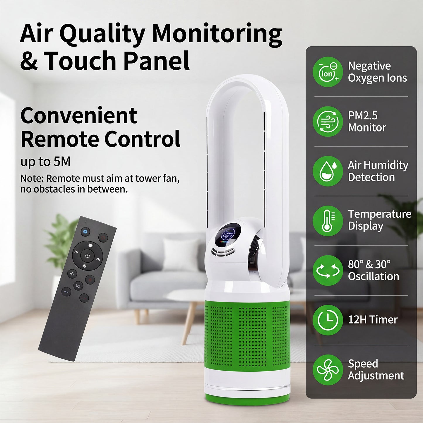 Advwin Cooling & Heating Fan Combo with HEPA Air Purifier