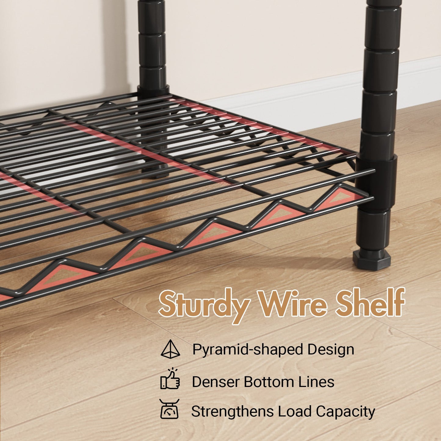 Advwin Portable Closet Wardrobe with 4 Rods & 9 Shelves