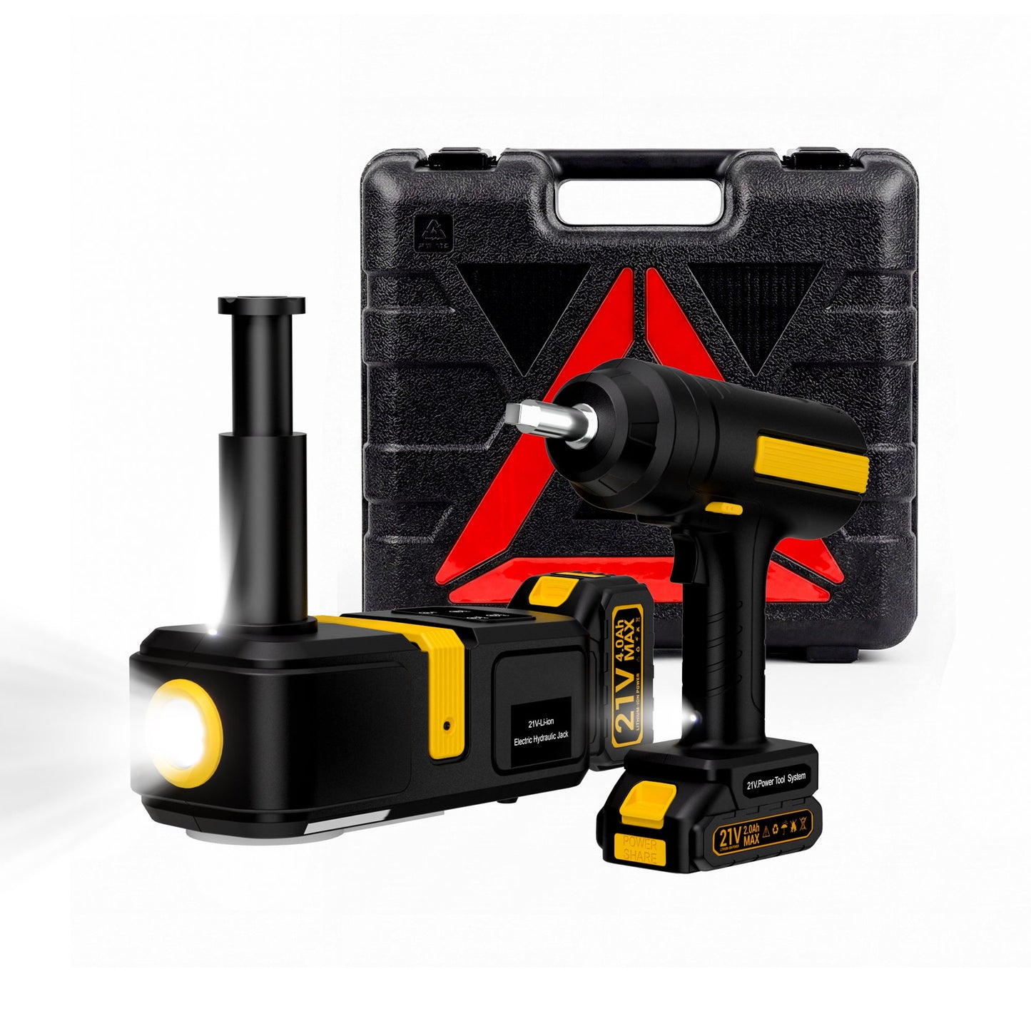 Advwin Electric Car Jack Kit w/ Impact Wrench LED
