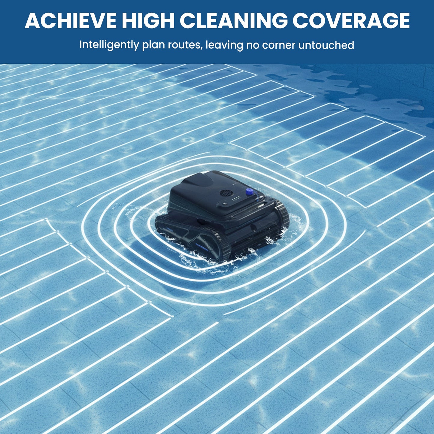 Advwin Cordless Robotic Pool Cleaner w/ Wall Climbing