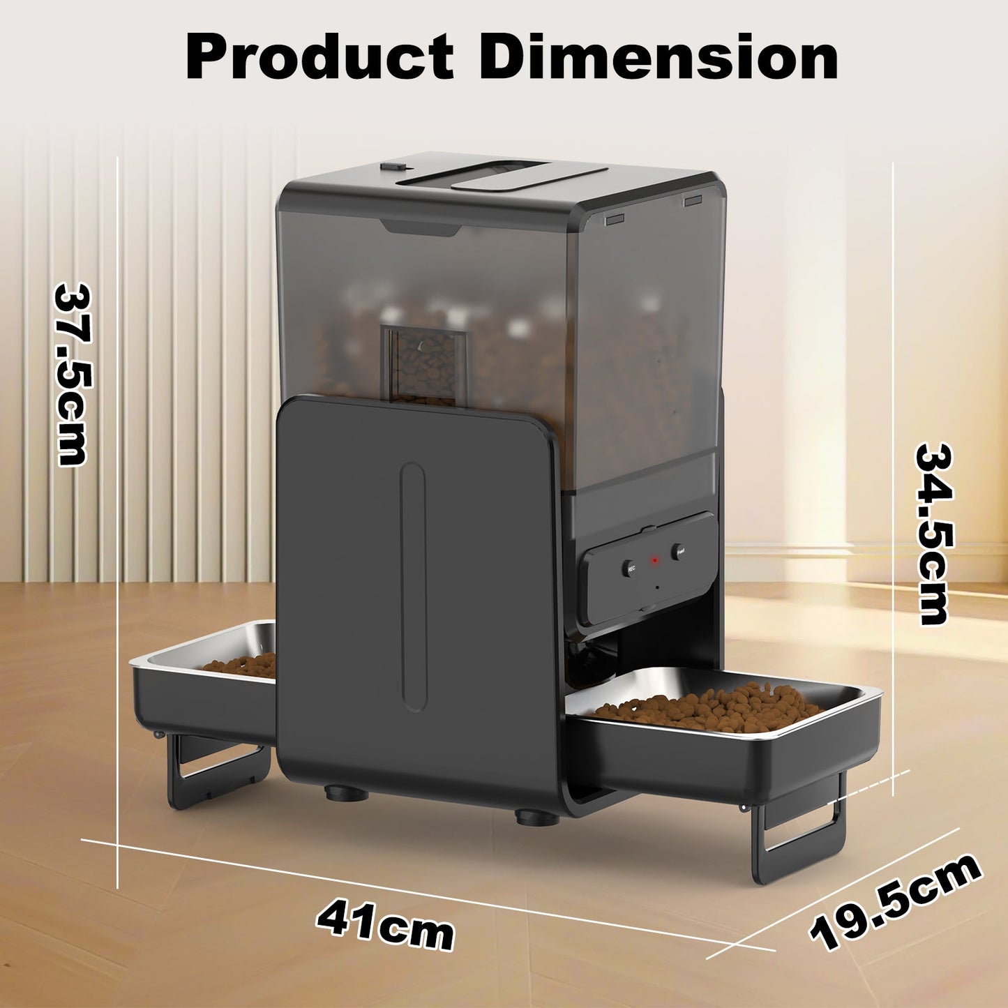 Advwin 5L Automatic Cat Feeder with 5G WiFi for 2 Cats