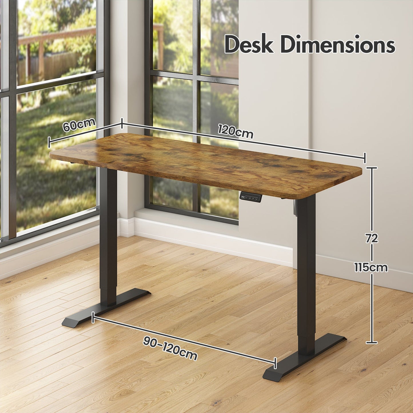 Advwin Electric Standing Desk with Memory Lifting 120cm